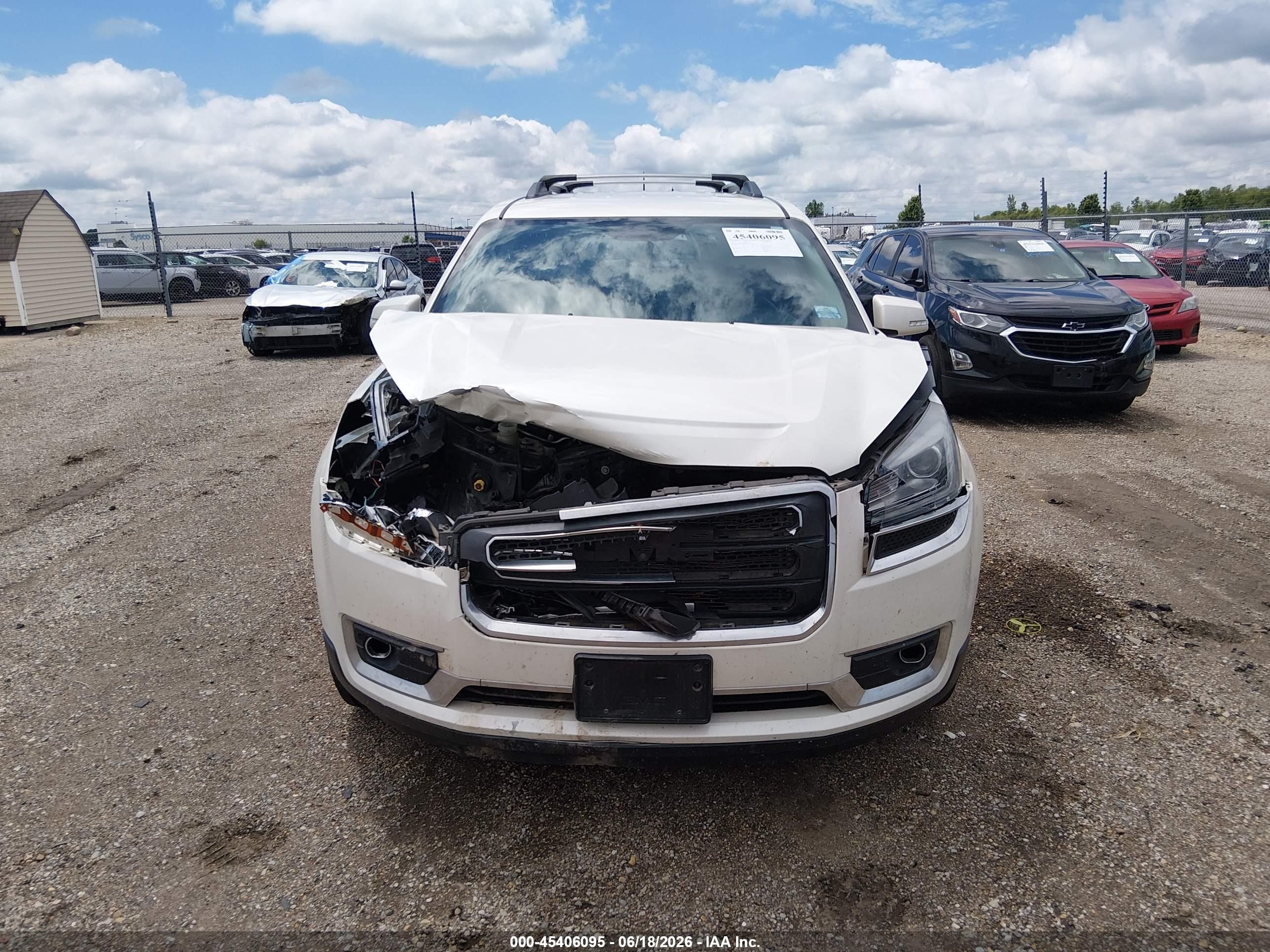 2015 Gmc Acadia Slt-1 White vin: 1GKKVRKD8FJ103995
