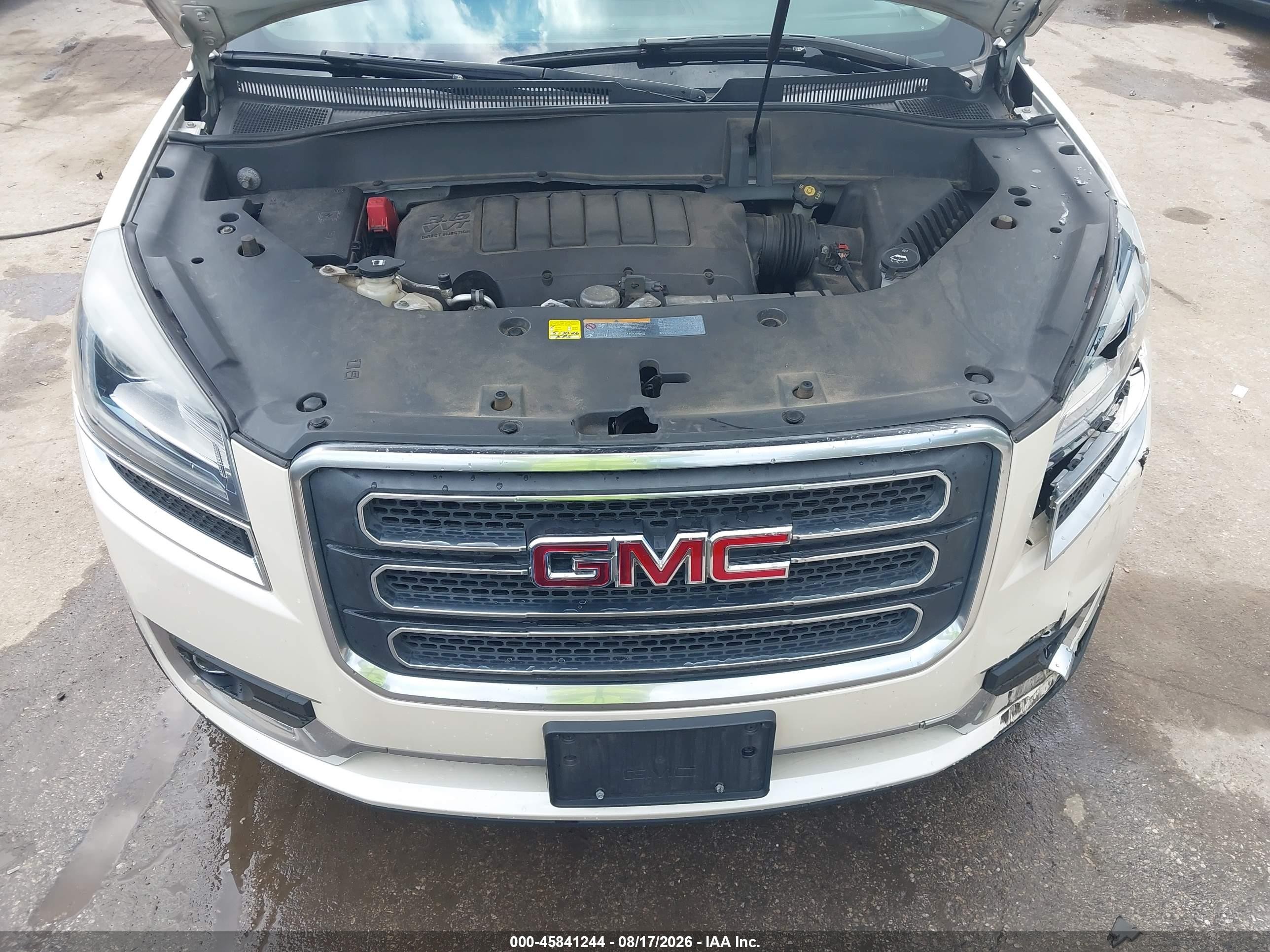 2015 Gmc Acadia Slt White vin: 1GKKVRKD8FJ119341