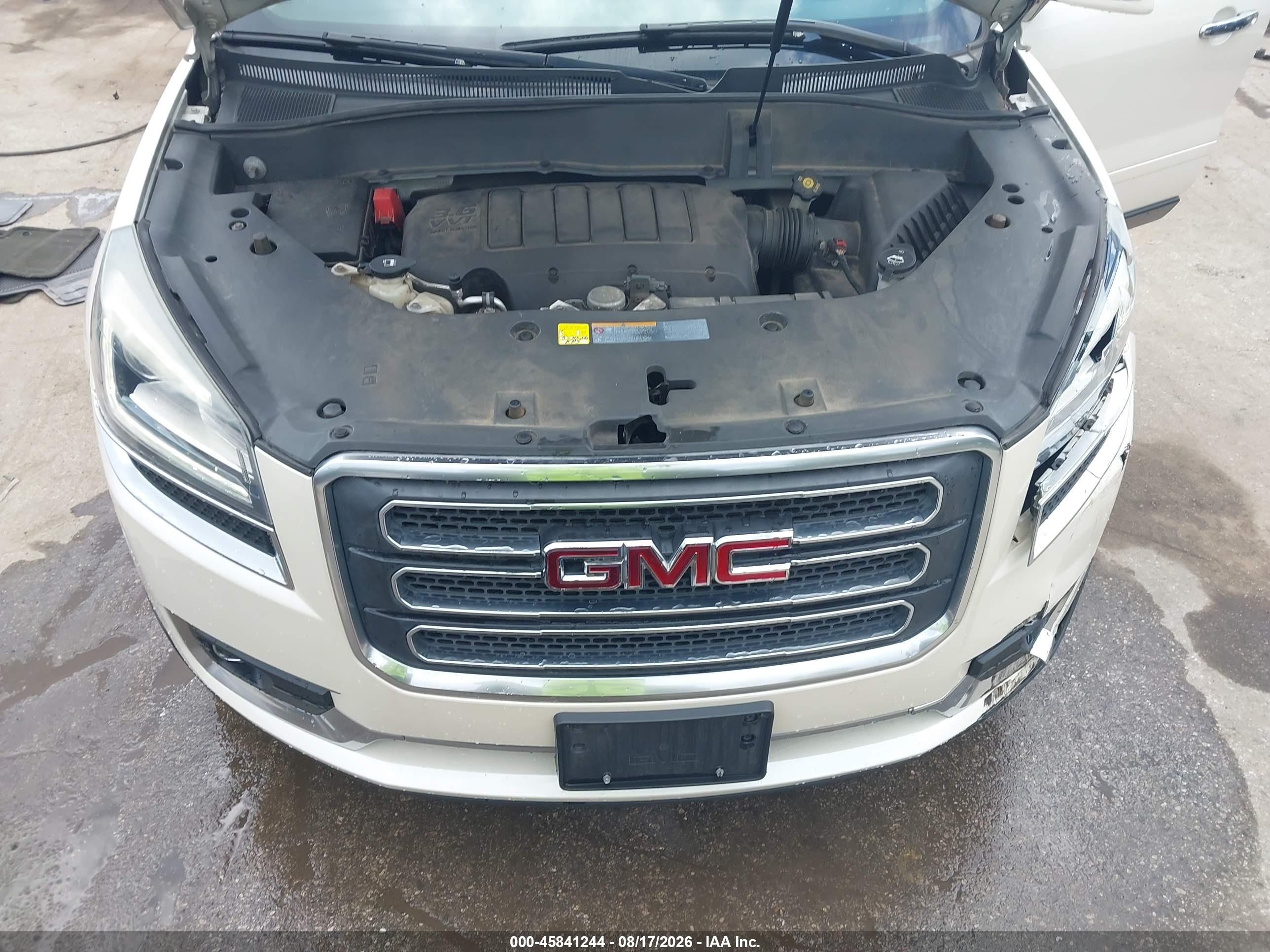 2015 Gmc Acadia Slt White vin: 1GKKVRKD8FJ119341