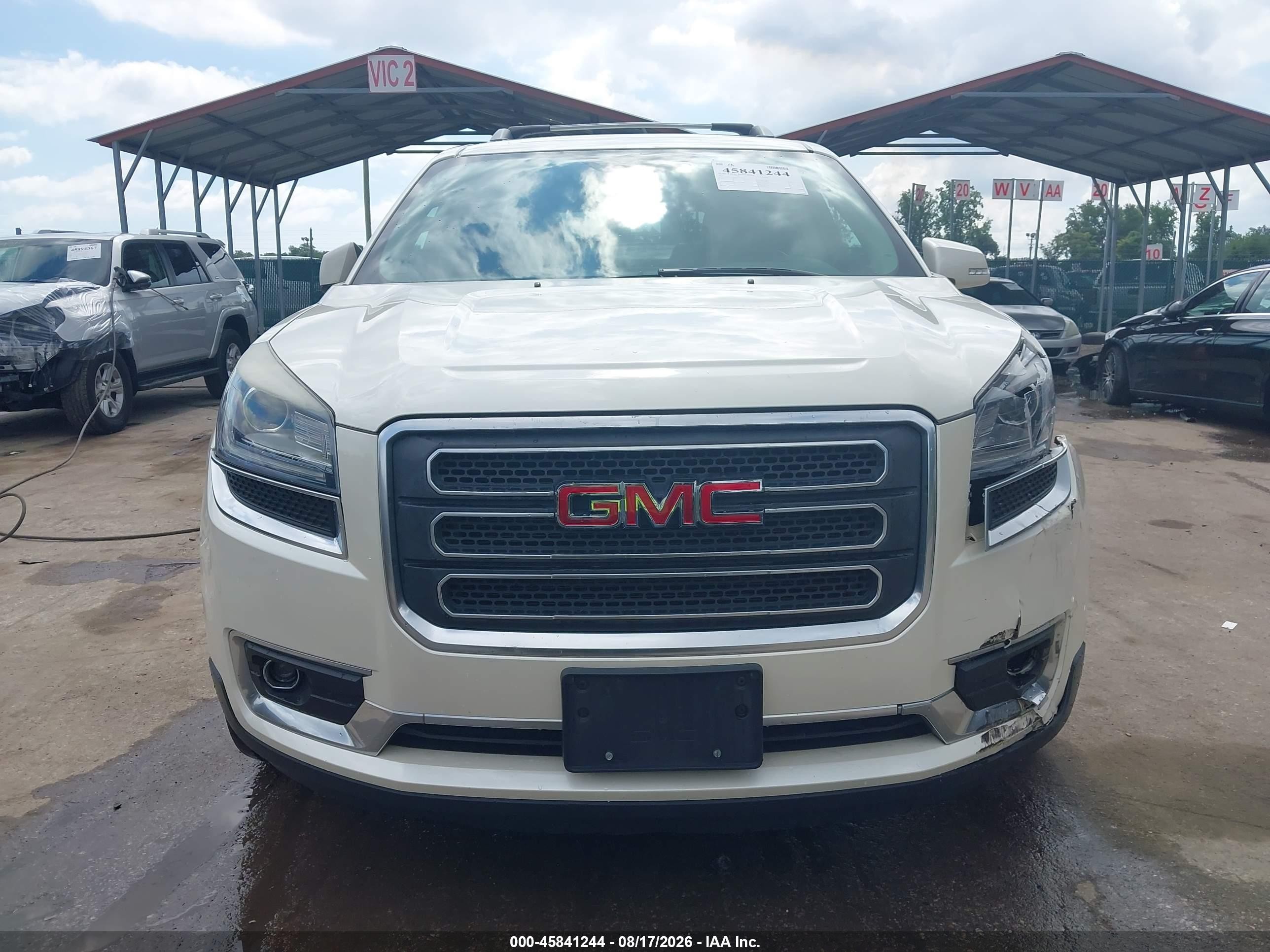 2015 Gmc Acadia Slt White vin: 1GKKVRKD8FJ119341