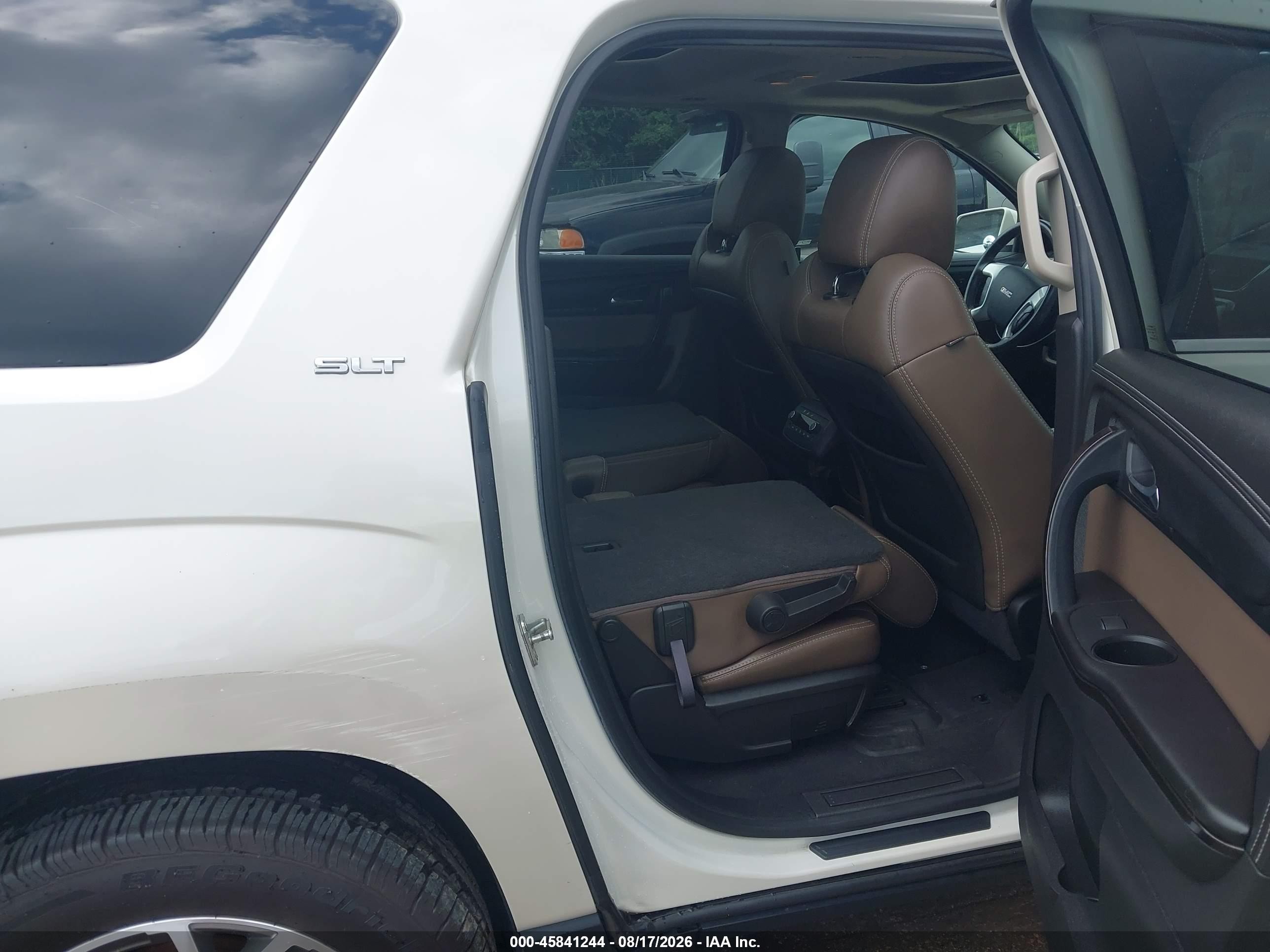 2015 Gmc Acadia Slt White vin: 1GKKVRKD8FJ119341