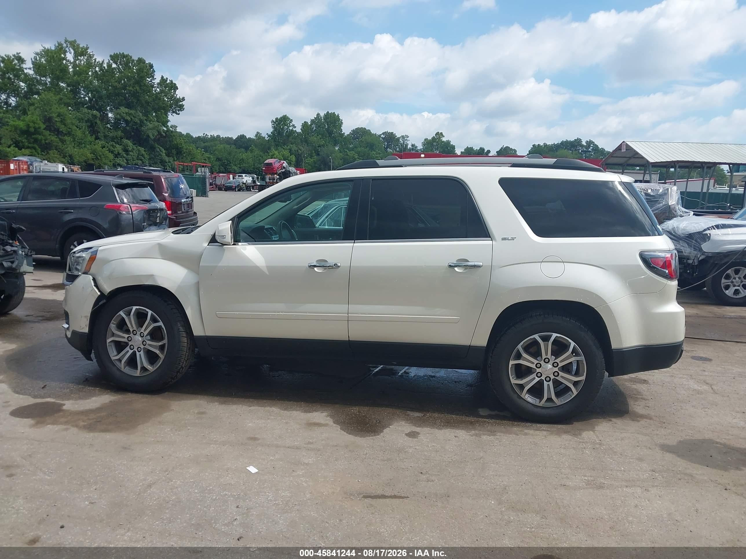 2015 Gmc Acadia Slt White vin: 1GKKVRKD8FJ119341