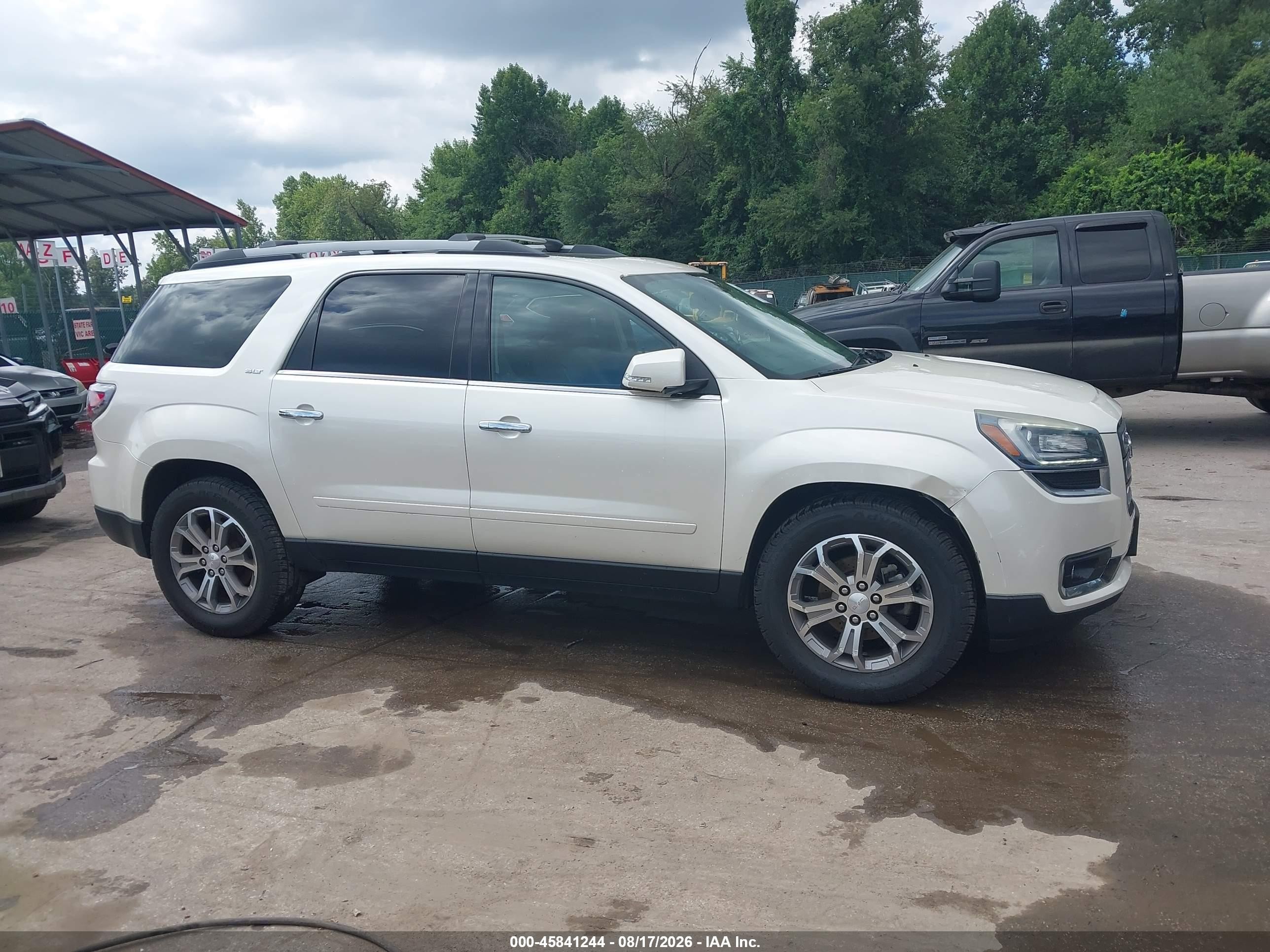 2015 Gmc Acadia Slt White vin: 1GKKVRKD8FJ119341