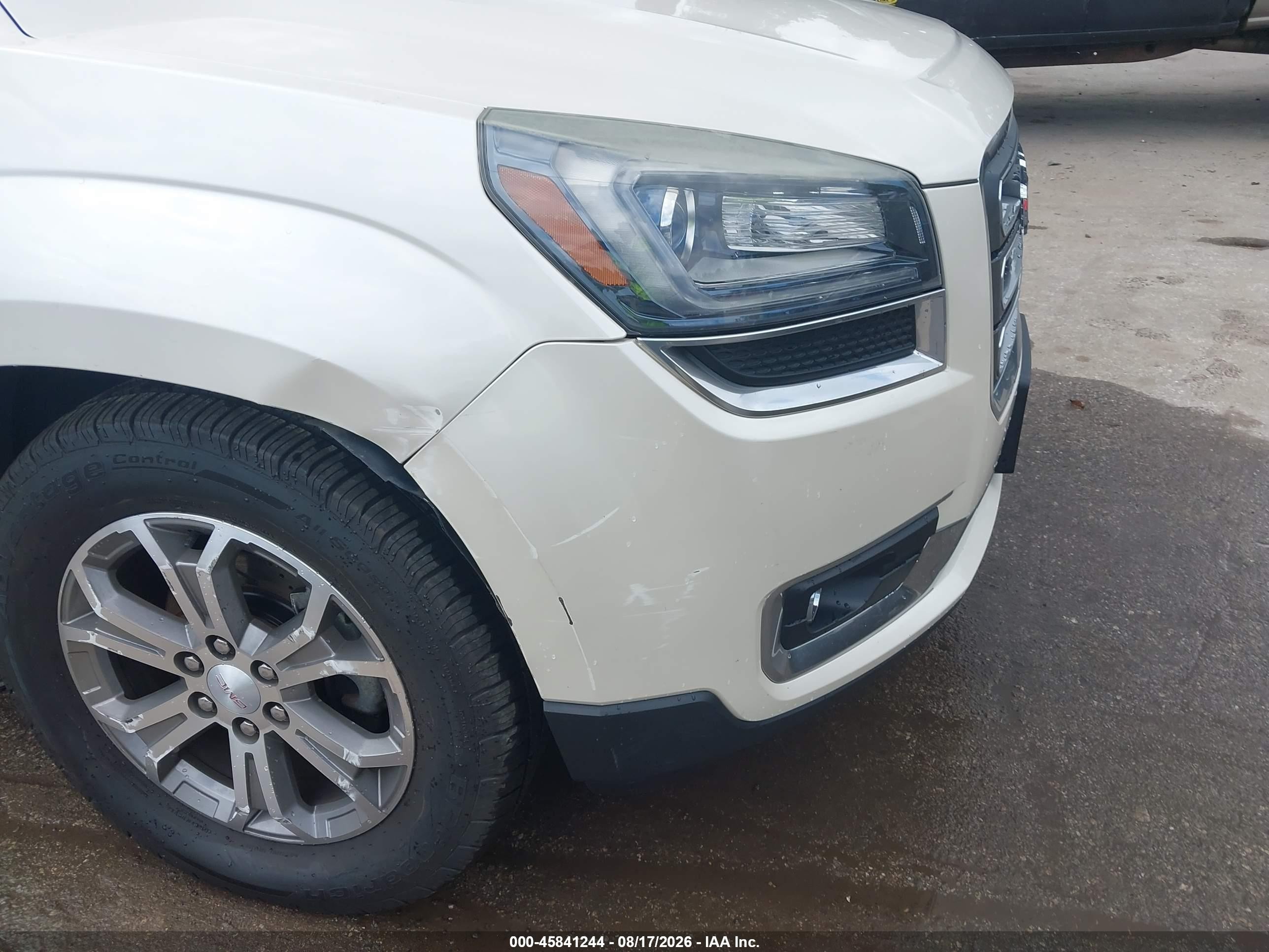 2015 Gmc Acadia Slt White vin: 1GKKVRKD8FJ119341