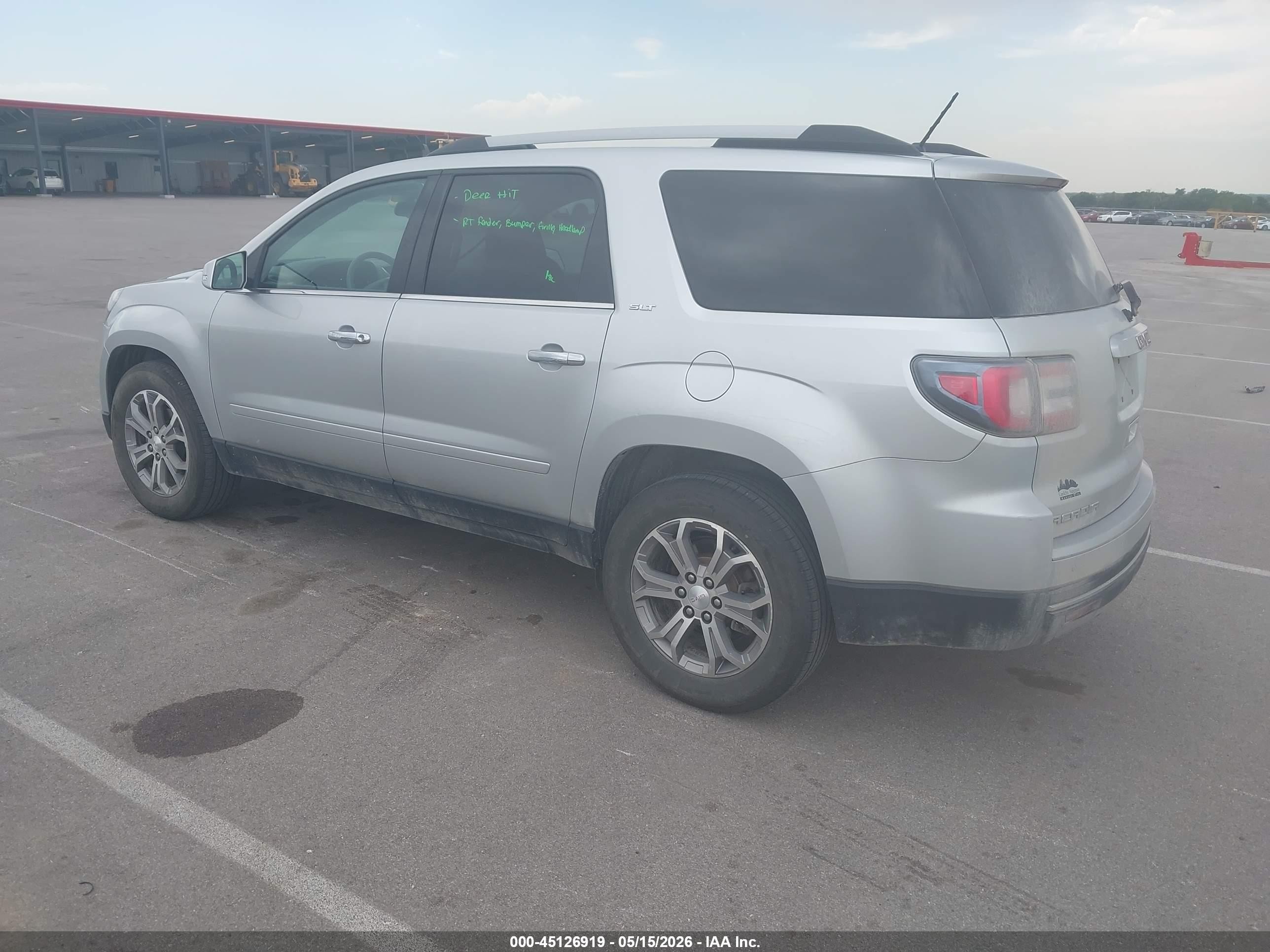 2015 Gmc Acadia Slt-1 Silver vin: 1GKKVRKD8FJ211730
