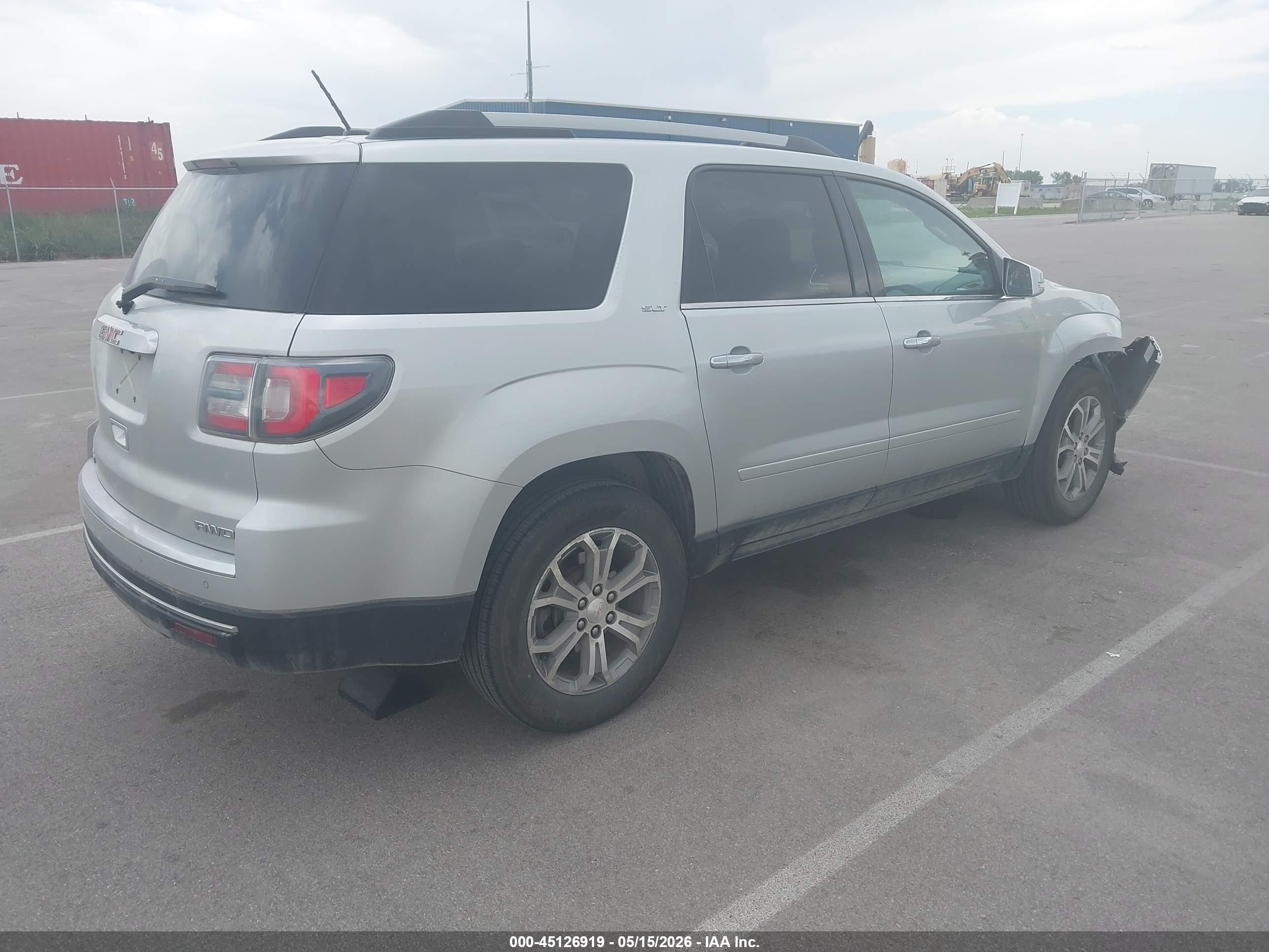2015 Gmc Acadia Slt-1 Silver vin: 1GKKVRKD8FJ211730