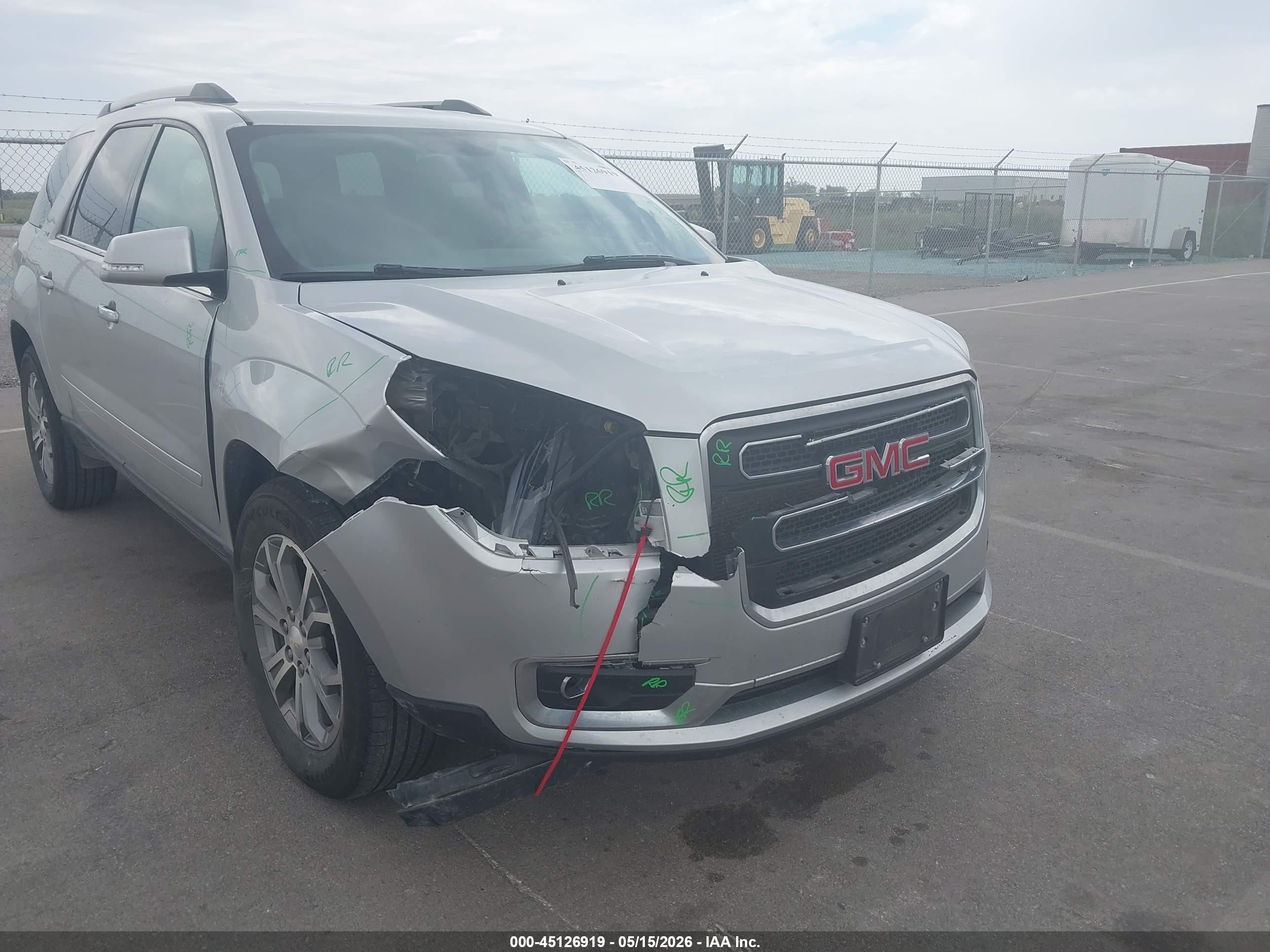 2015 Gmc Acadia Slt-1 Silver vin: 1GKKVRKD8FJ211730