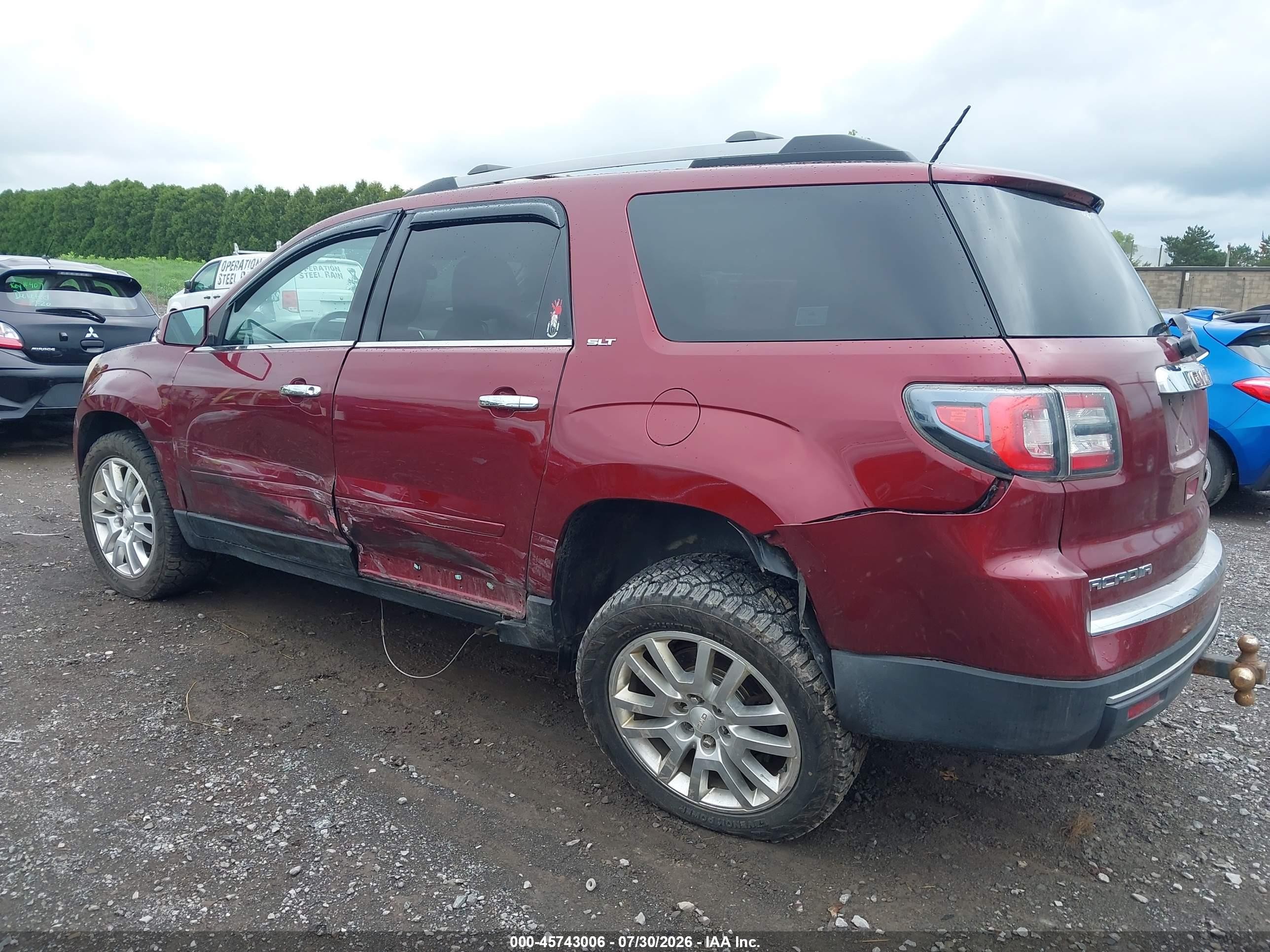 2015 Gmc Acadia Slt Red vin: 1GKKVRKD8FJ295015