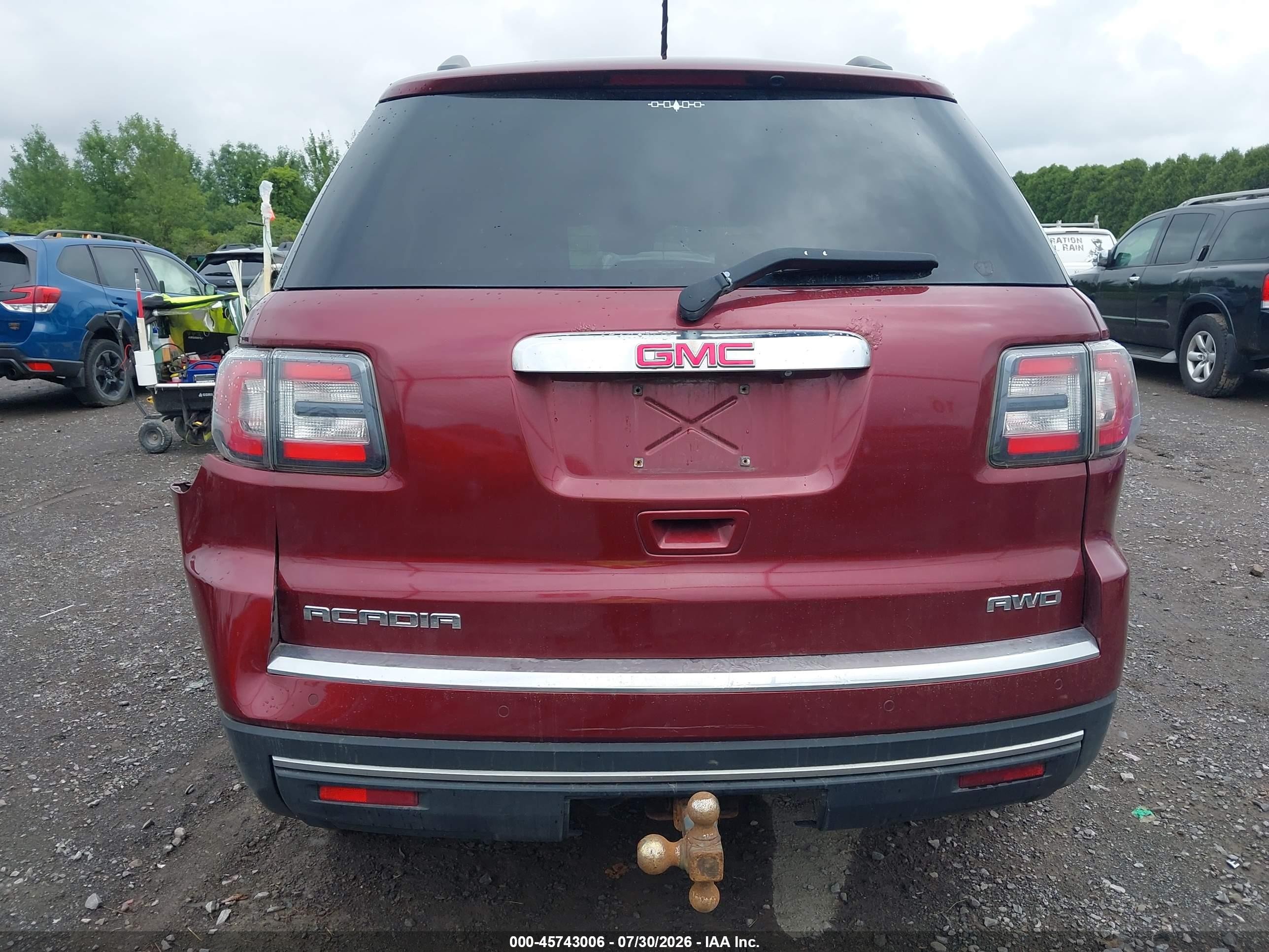2015 Gmc Acadia Slt Red vin: 1GKKVRKD8FJ295015