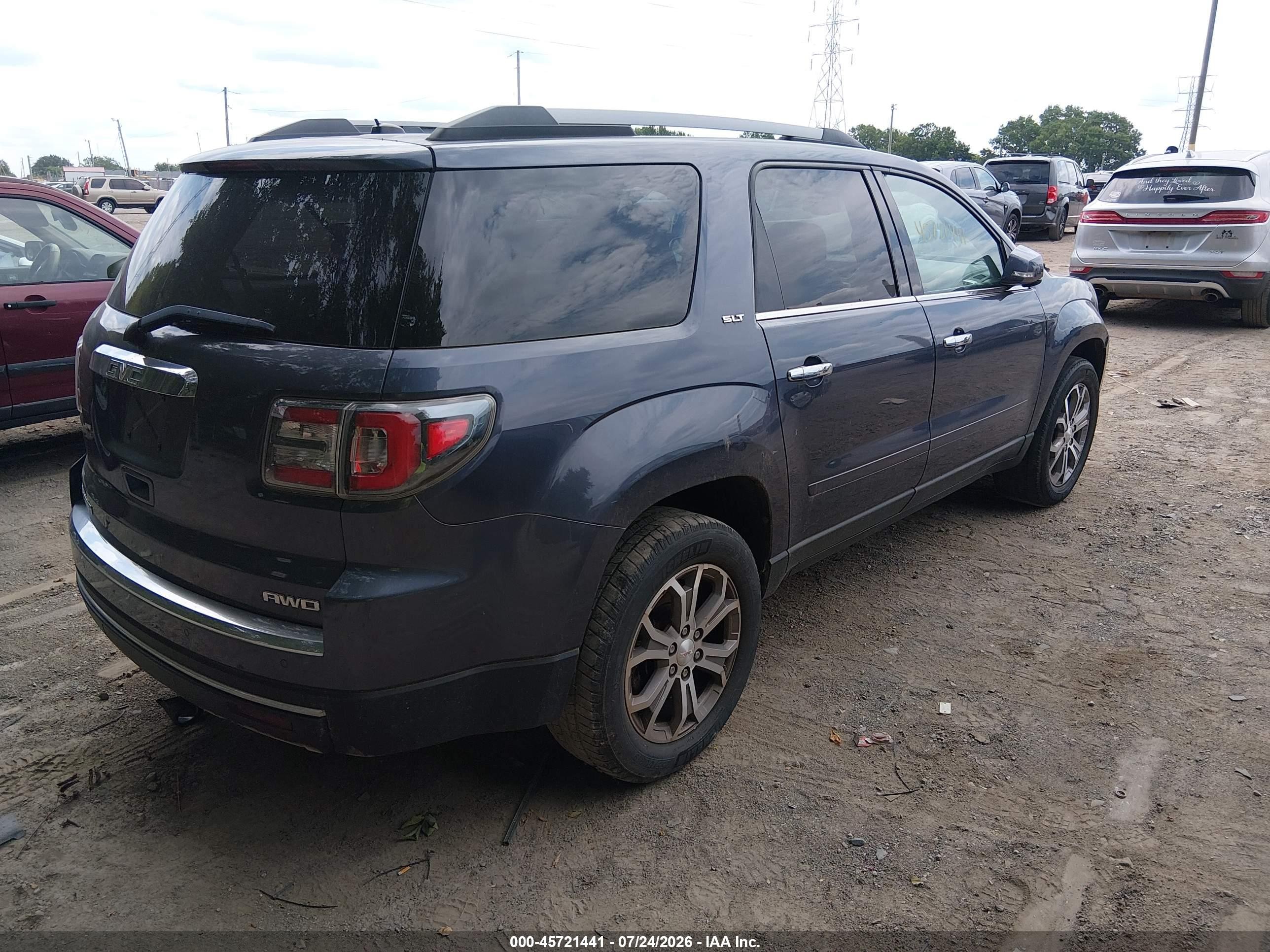 2013 Gmc Acadia Slt-1 Blue vin: 1GKKVRKD9DJ146092
