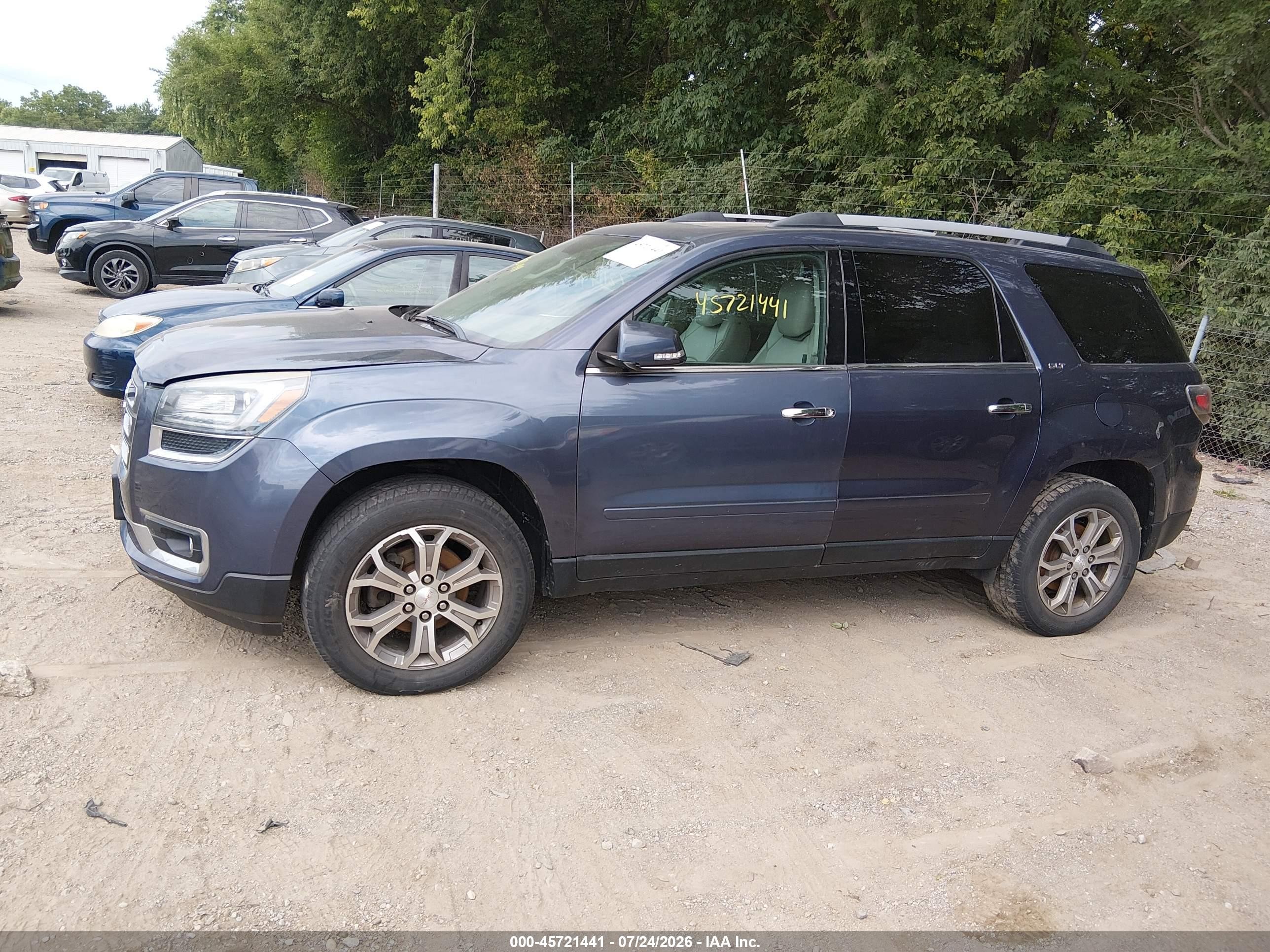 2013 Gmc Acadia Slt-1 Blue vin: 1GKKVRKD9DJ146092