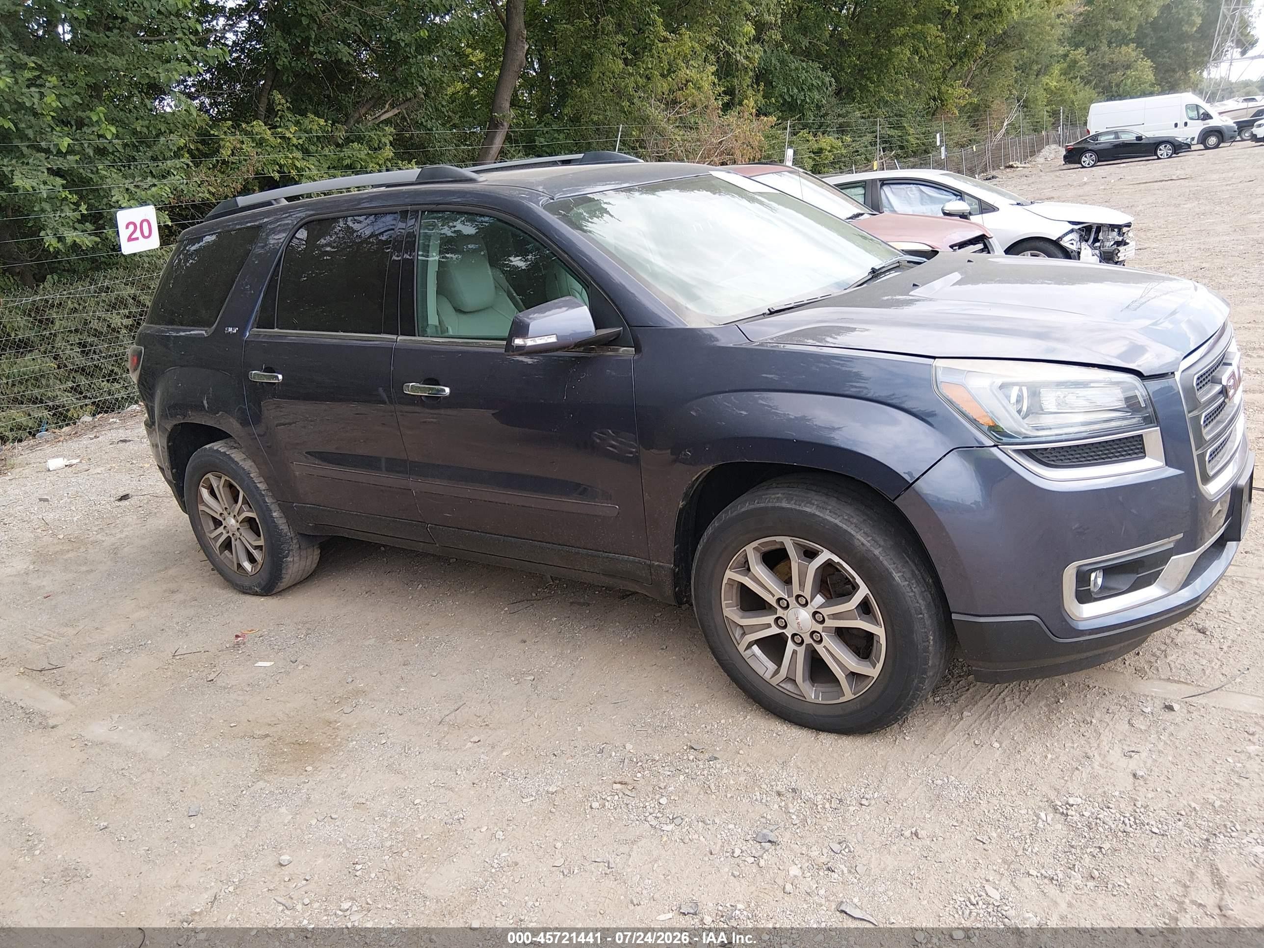 2013 Gmc Acadia Slt-1 Blue vin: 1GKKVRKD9DJ146092