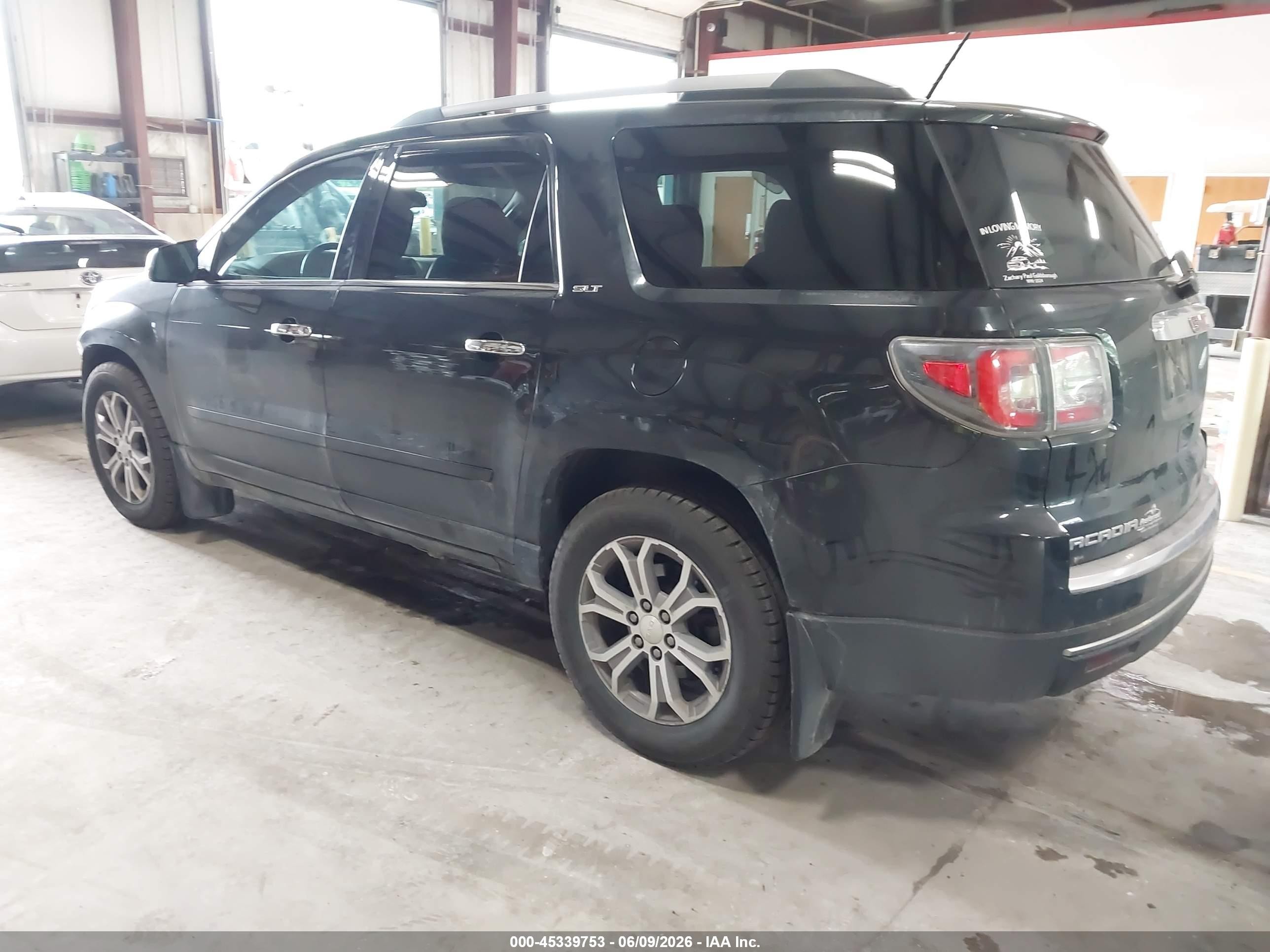 2013 Gmc Acadia Slt-1 Black vin: 1GKKVRKD9DJ193283