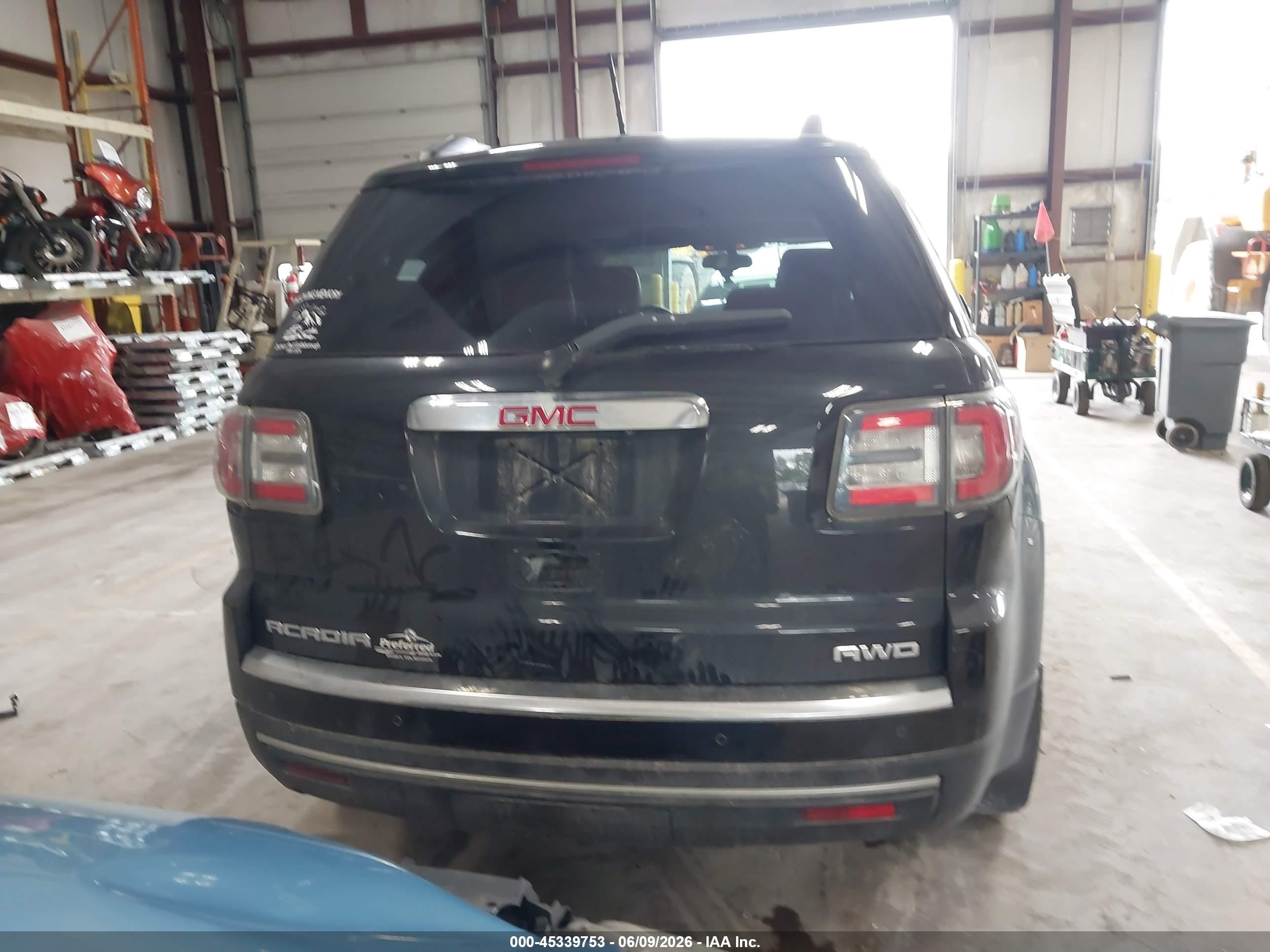 2013 Gmc Acadia Slt-1 Black vin: 1GKKVRKD9DJ193283