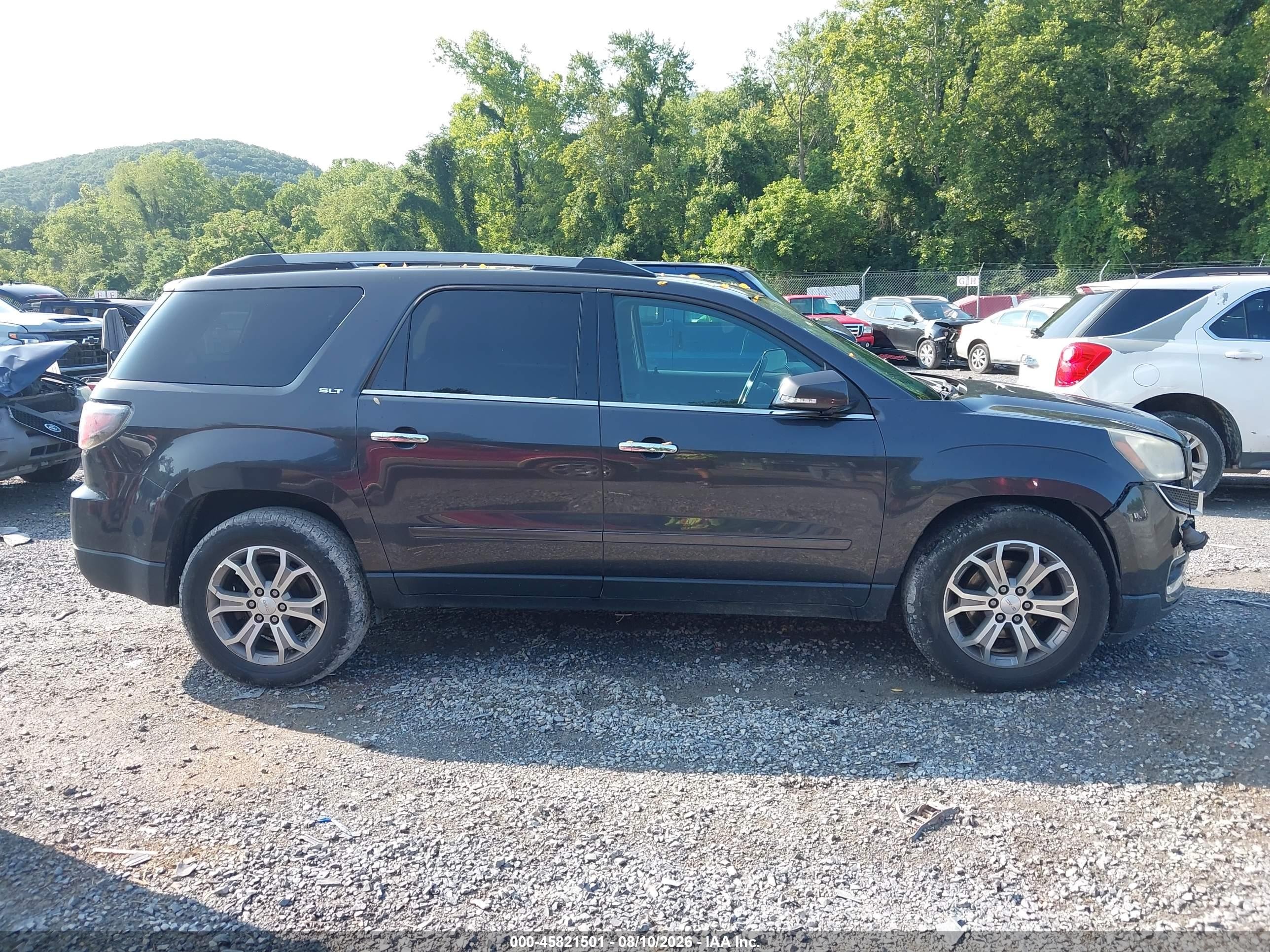 2015 Gmc Acadia Slt Black vin: 1GKKVRKD9FJ121129
