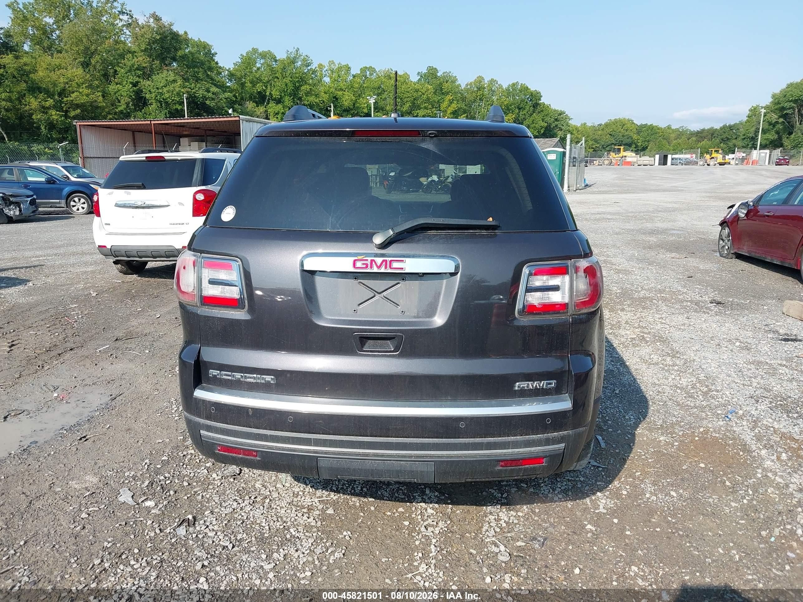 2015 Gmc Acadia Slt Black vin: 1GKKVRKD9FJ121129
