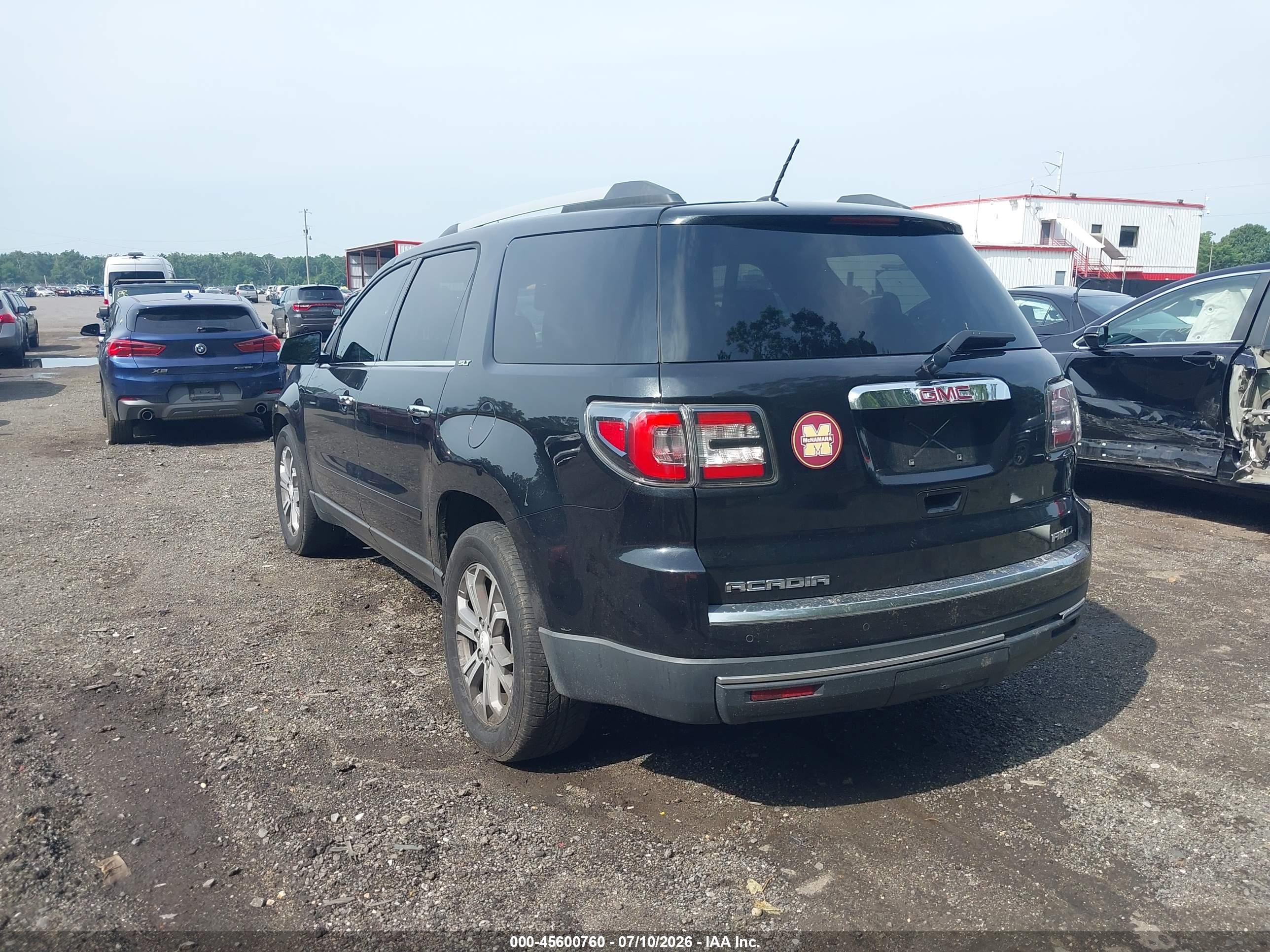 2015 Gmc Acadia Slt-1 Black vin: 1GKKVRKD9FJ201370