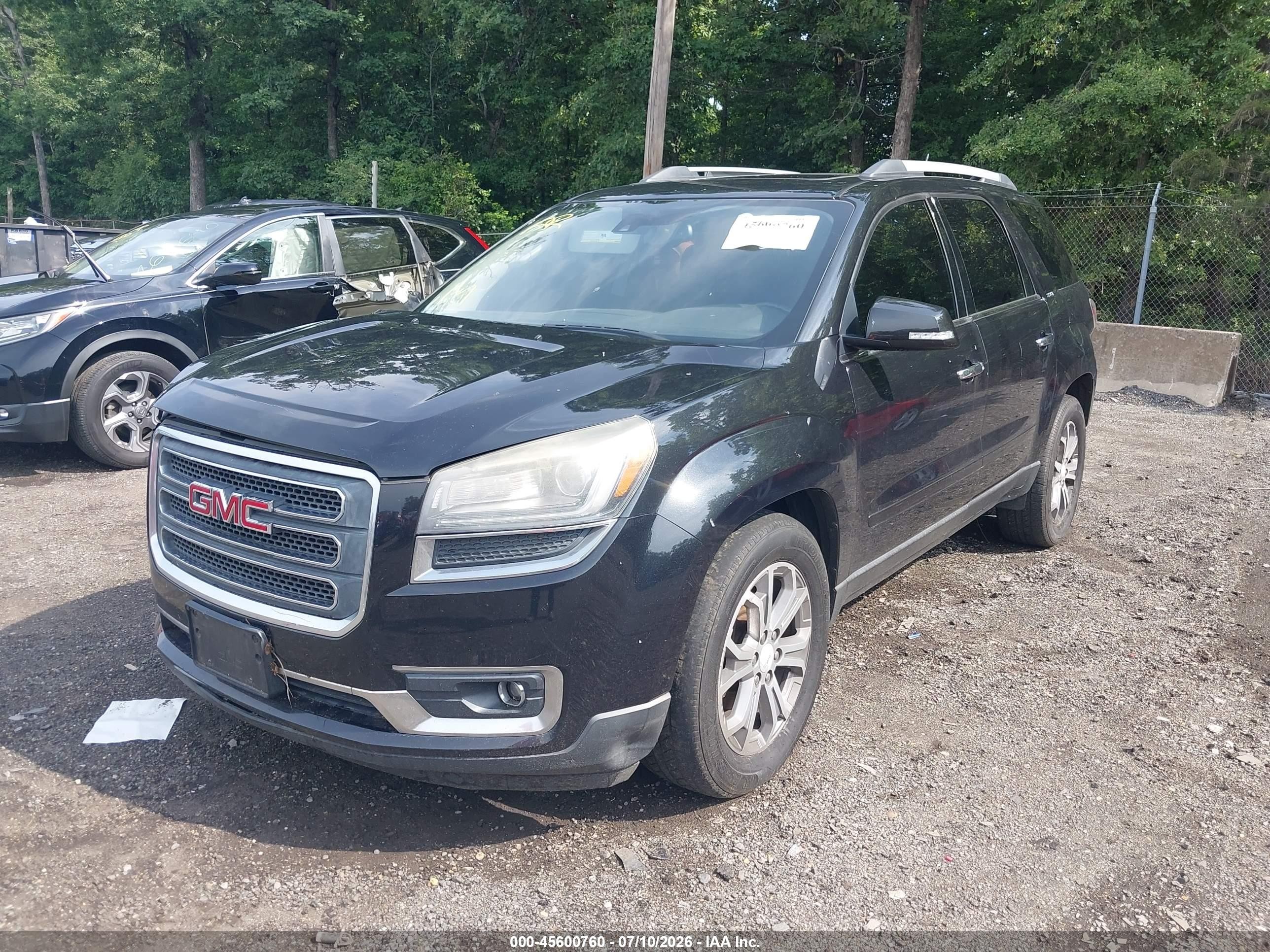2015 Gmc Acadia Slt-1 Black vin: 1GKKVRKD9FJ201370