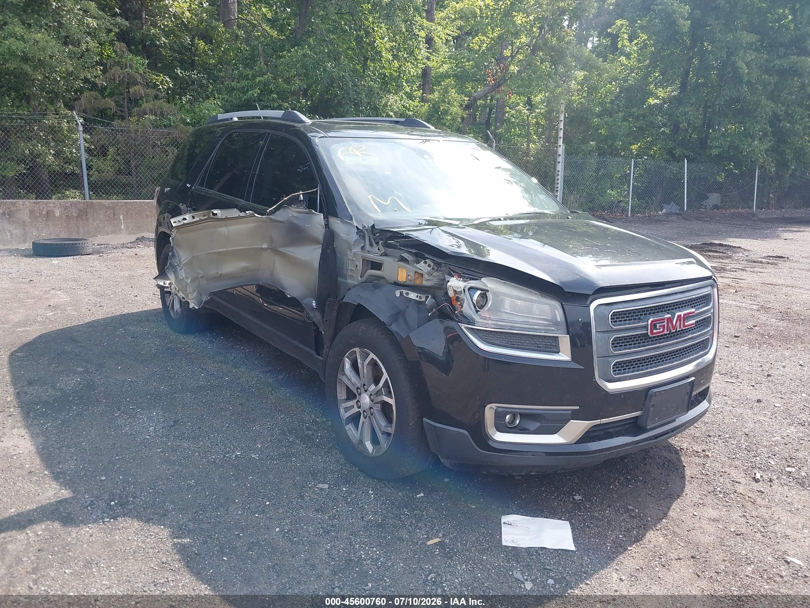 2015 Gmc Acadia Slt-1 Black vin: 1GKKVRKD9FJ201370
