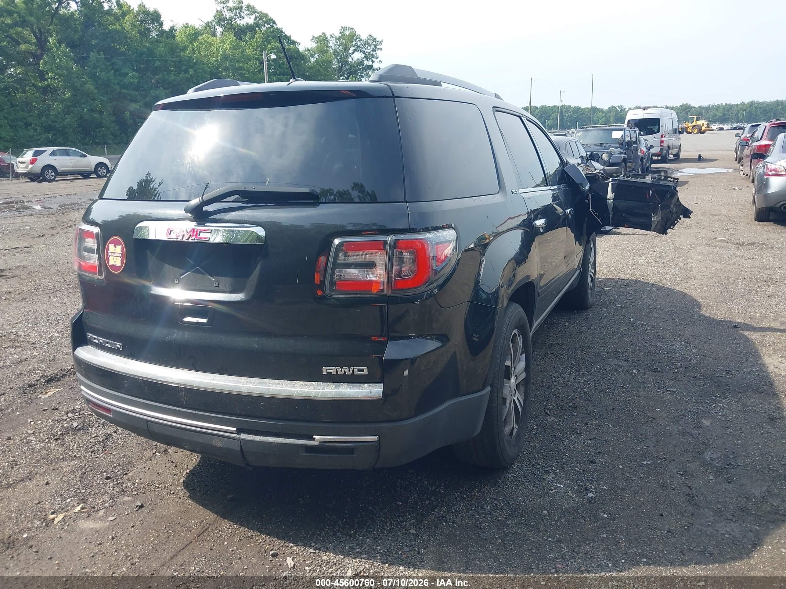 2015 Gmc Acadia Slt-1 Black vin: 1GKKVRKD9FJ201370