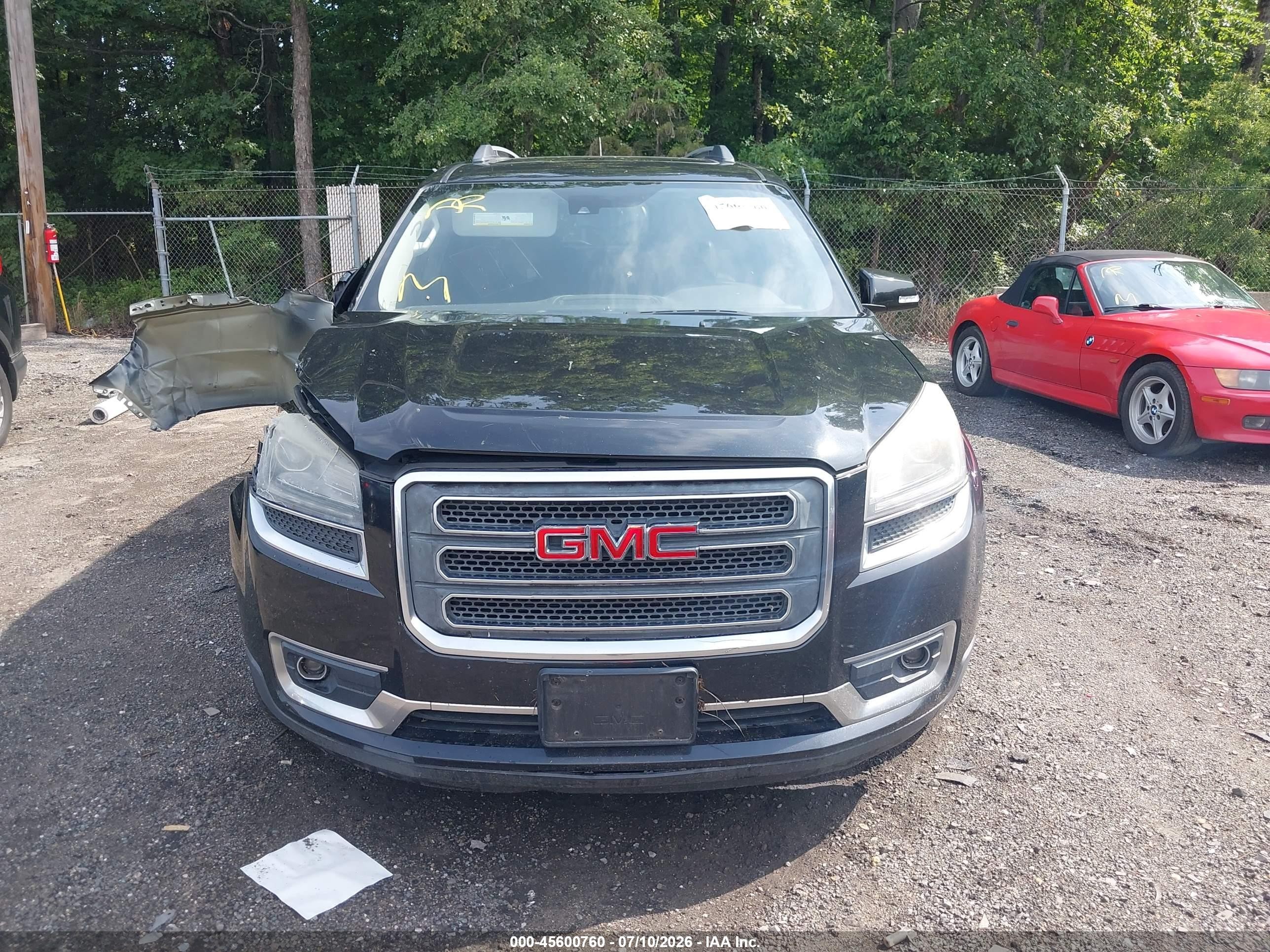2015 Gmc Acadia Slt-1 Black vin: 1GKKVRKD9FJ201370