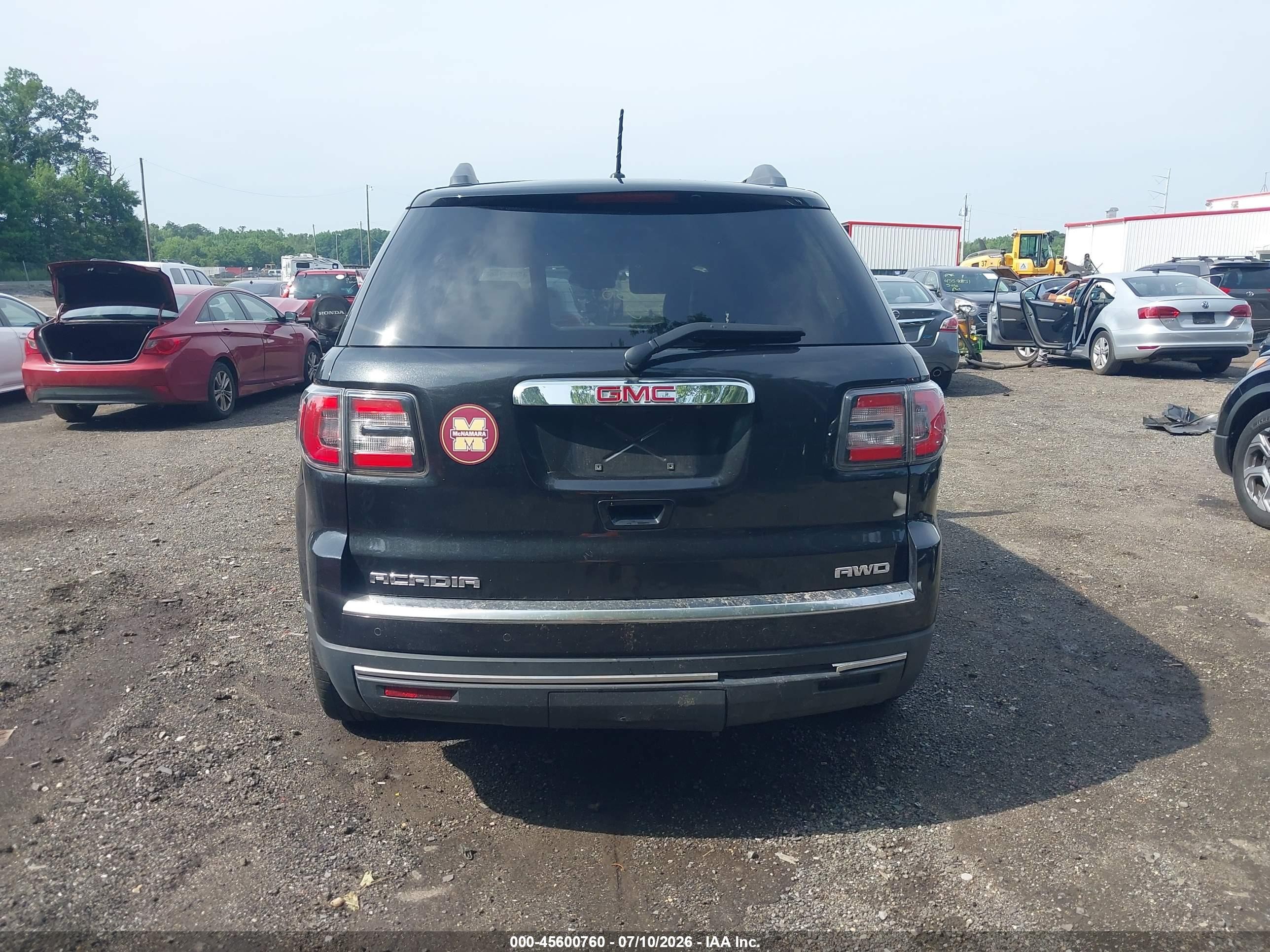 2015 Gmc Acadia Slt-1 Black vin: 1GKKVRKD9FJ201370