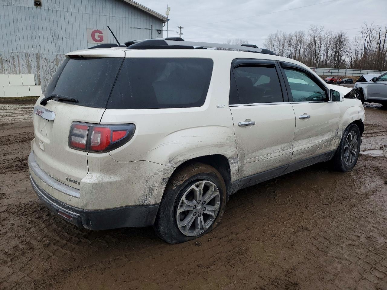 2015 Gmc Acadia Slt-1 White vin: 1GKKVRKD9FJ220002