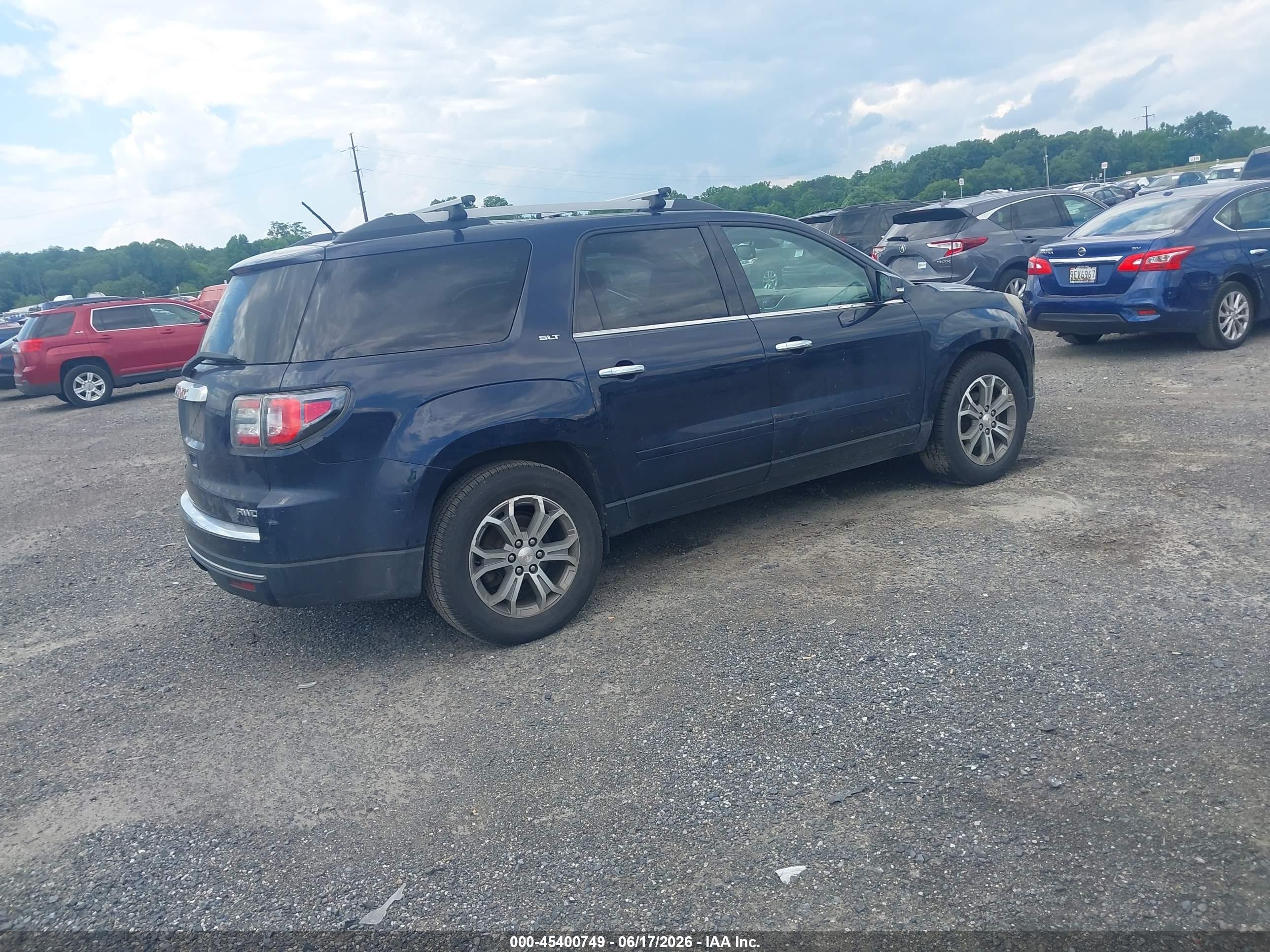 2015 Gmc Acadia Slt-1 Blue vin: 1GKKVRKD9FJ297713