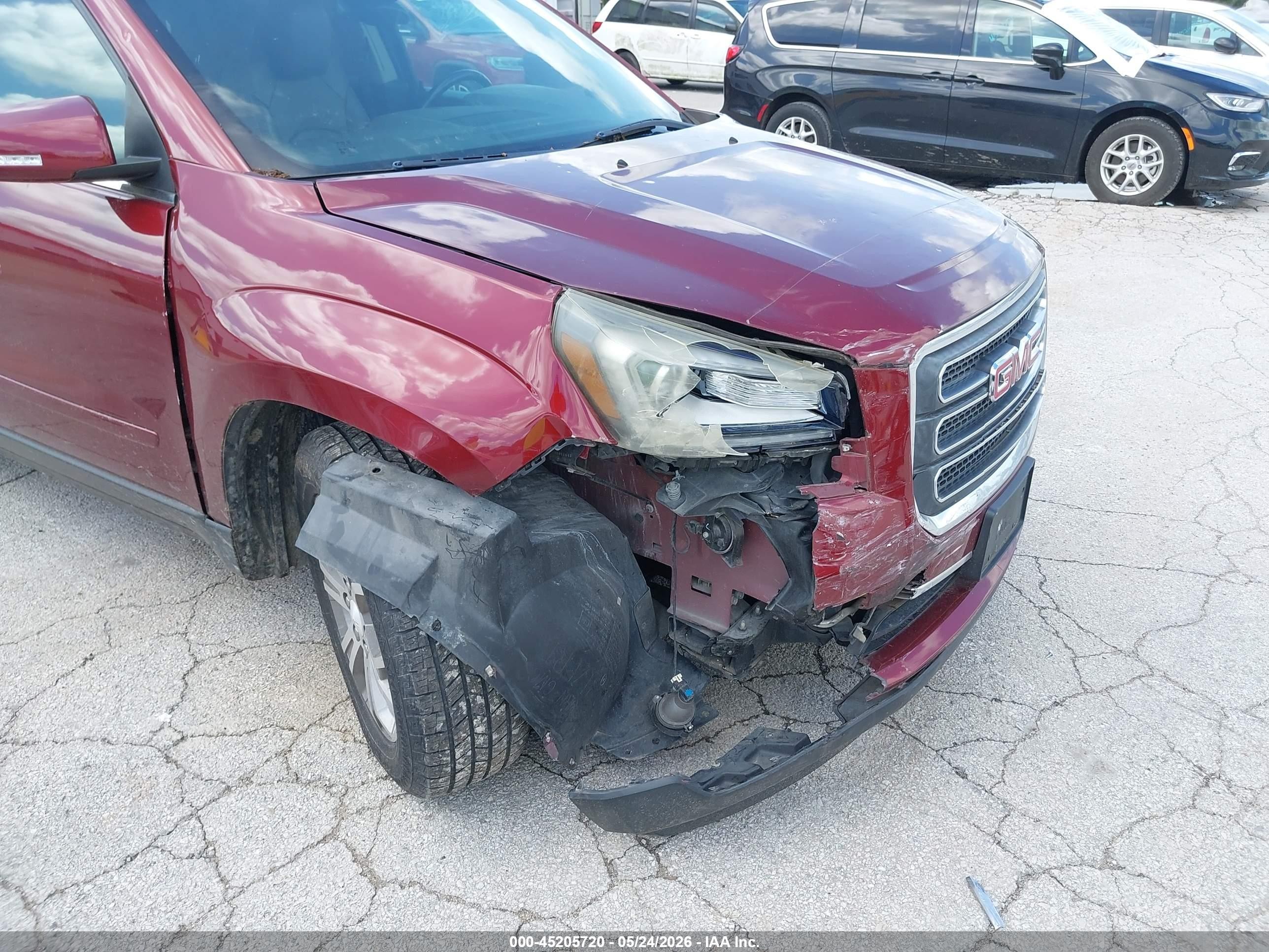 2015 Gmc Acadia Slt-1 Red vin: 1GKKVRKD9FJ344755
