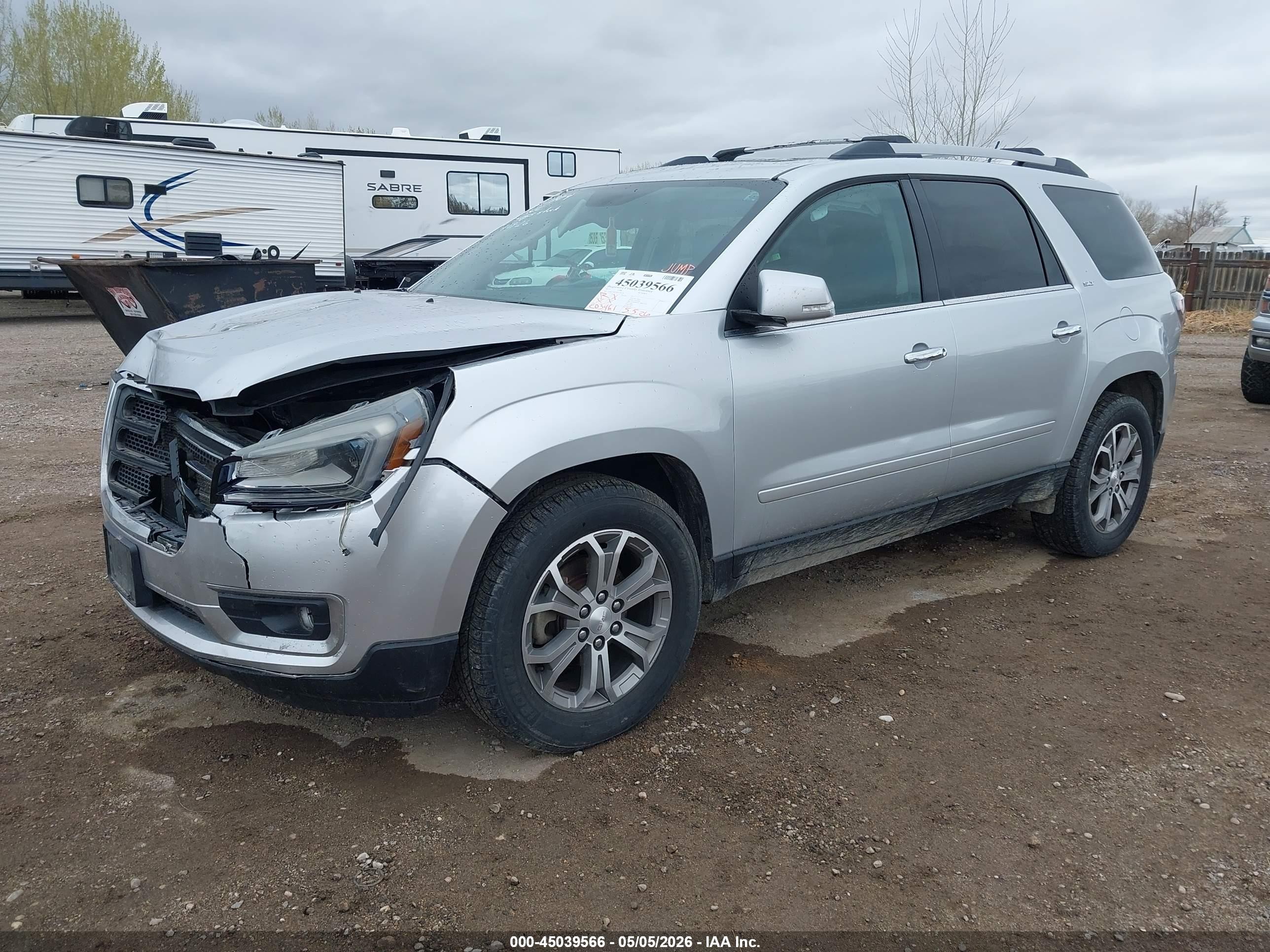 2015 Gmc Acadia Slt-1 Silver vin: 1GKKVRKD9FJ358218