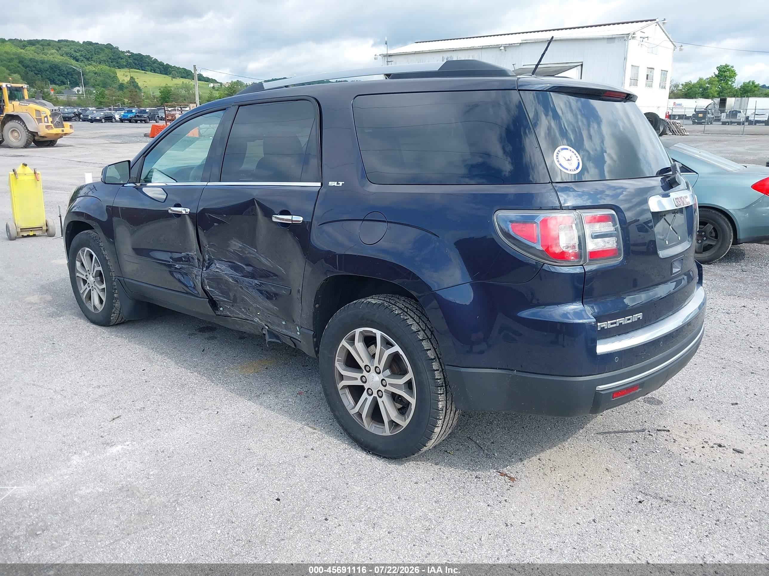 2015 Gmc Acadia Slt Dark Blue vin: 1GKKVRKD9FJ384074