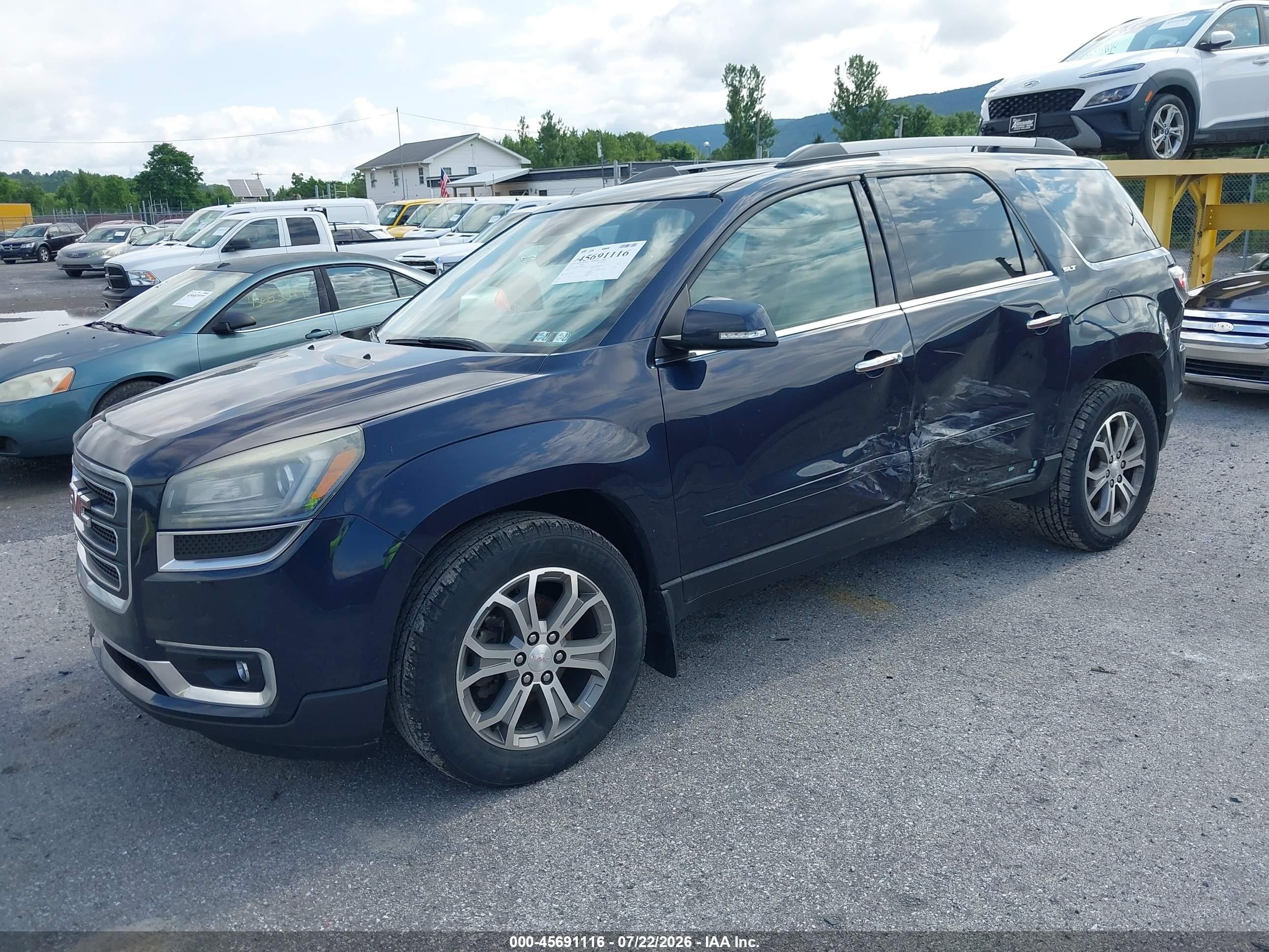 2015 Gmc Acadia Slt Dark Blue vin: 1GKKVRKD9FJ384074