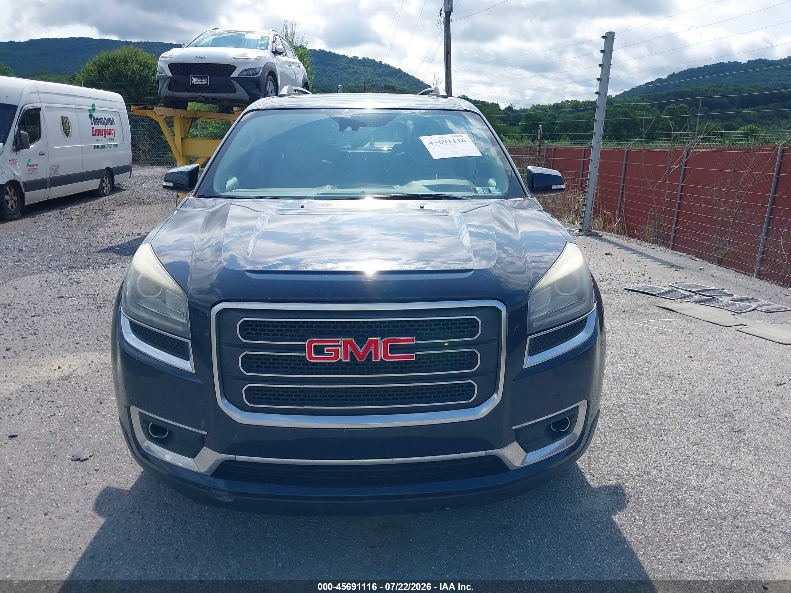 2015 Gmc Acadia Slt Dark Blue vin: 1GKKVRKD9FJ384074