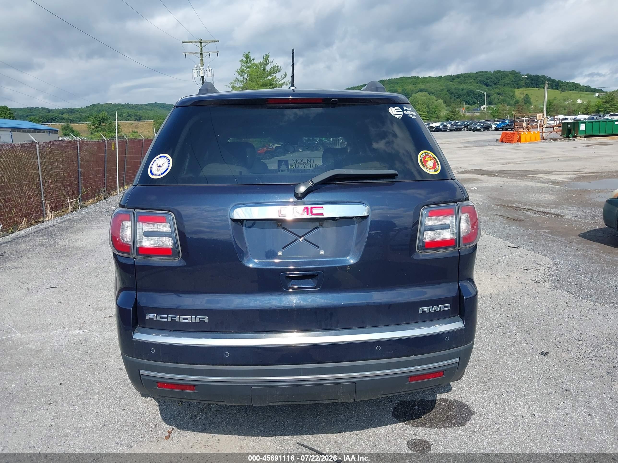 2015 Gmc Acadia Slt Dark Blue vin: 1GKKVRKD9FJ384074