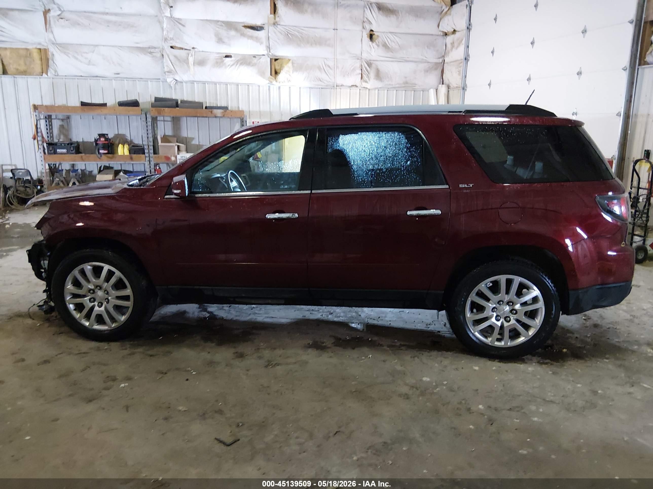 2016 Gmc Acadia Slt-1 Red vin: 1GKKVRKD9GJ312082