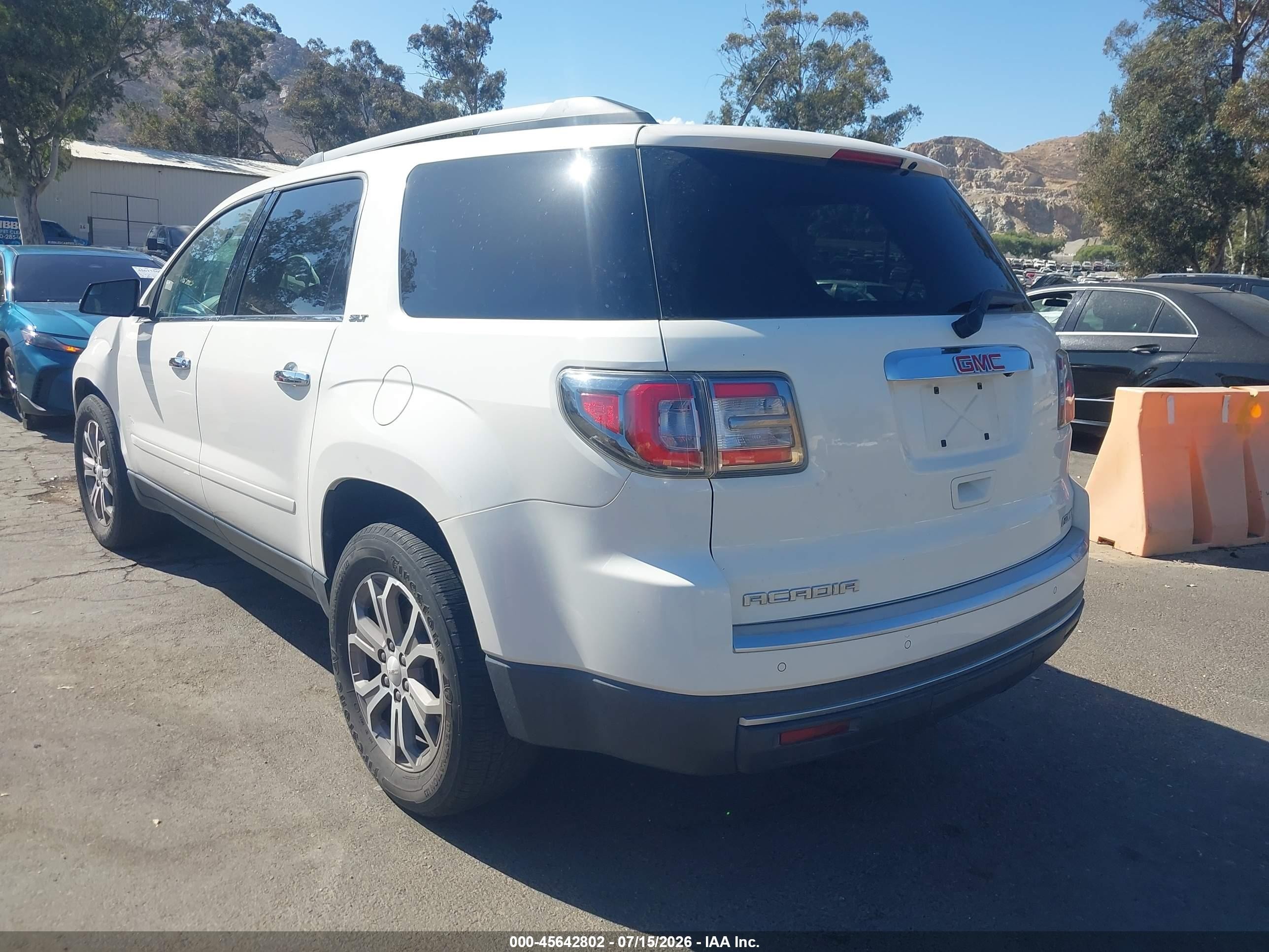 2013 Gmc Acadia Slt-1 White vin: 1GKKVRKDXDJ128393