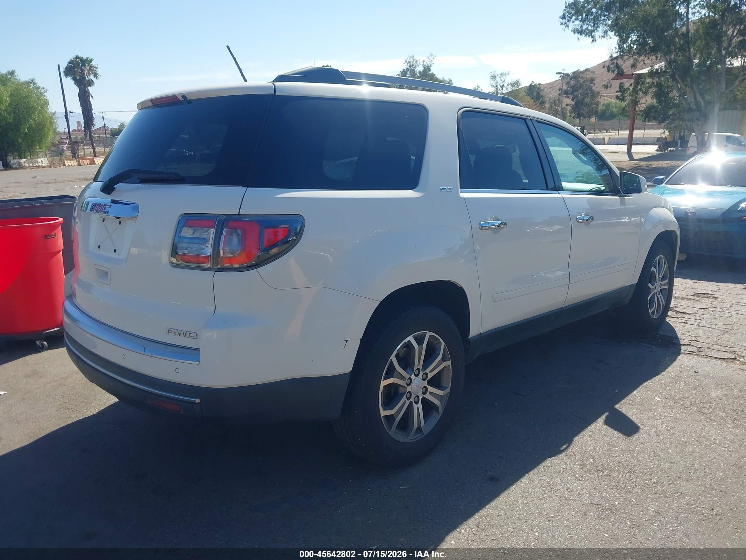 2013 Gmc Acadia Slt-1 White vin: 1GKKVRKDXDJ128393
