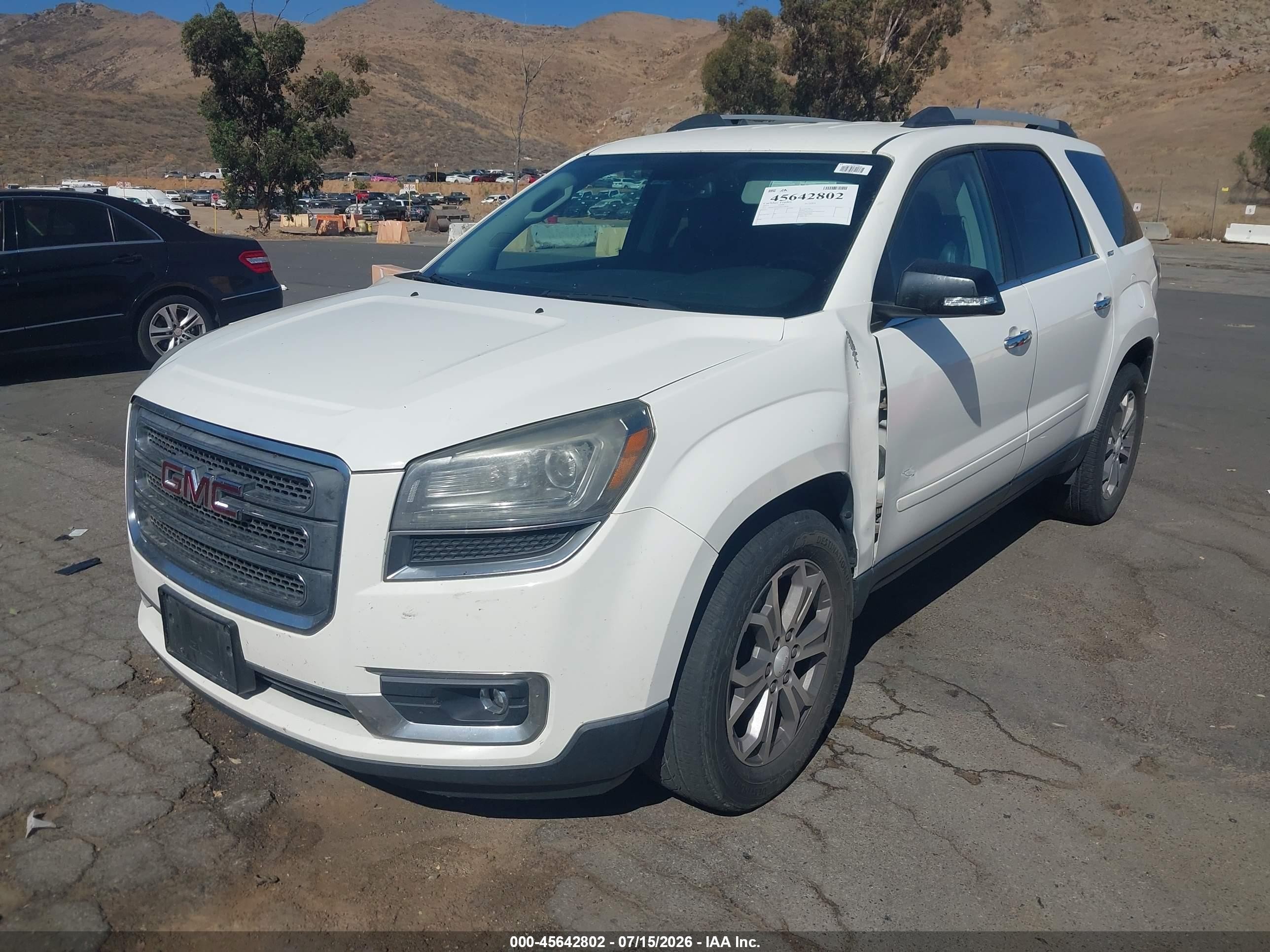 2013 Gmc Acadia Slt-1 White vin: 1GKKVRKDXDJ128393