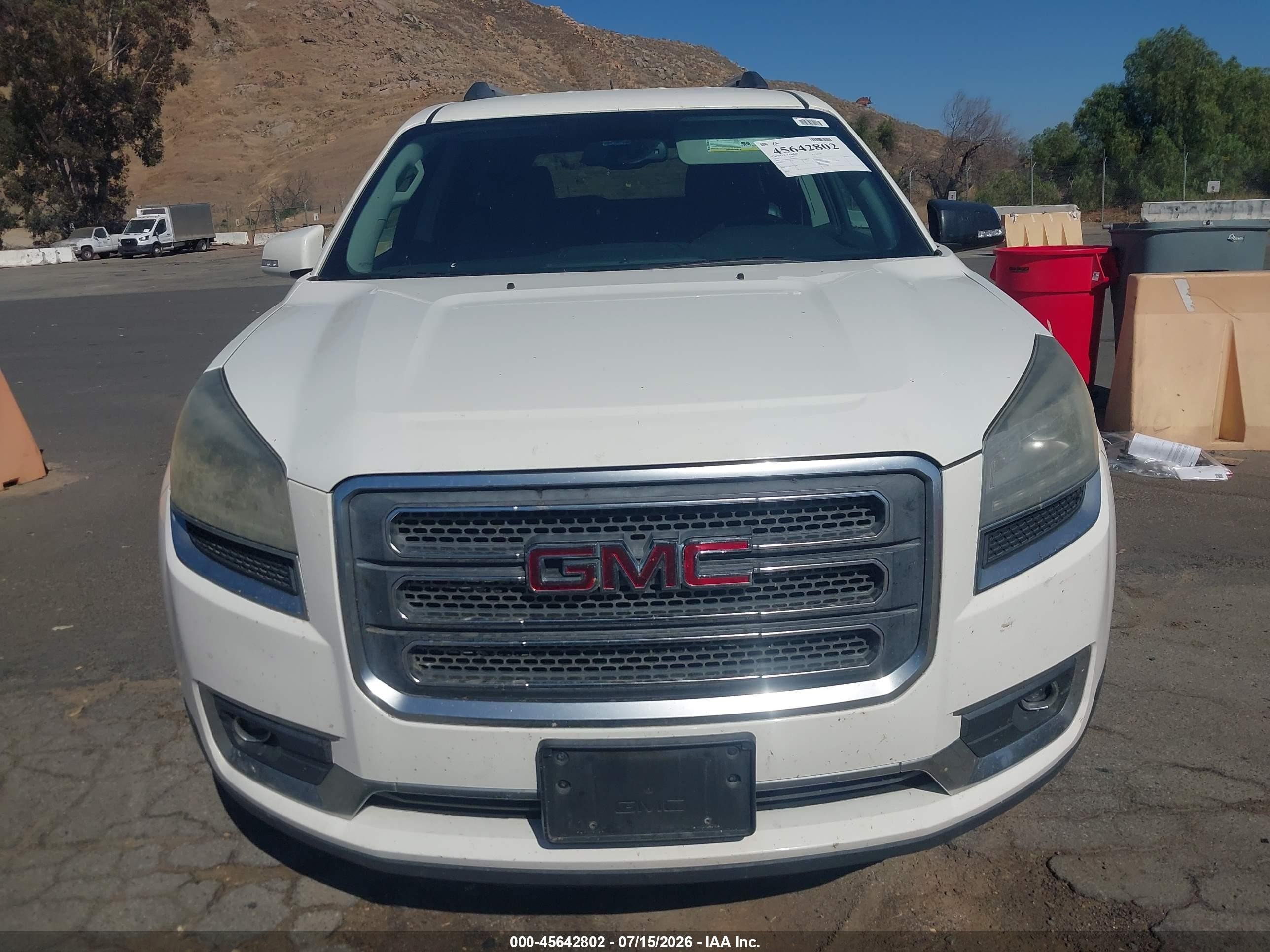 2013 Gmc Acadia Slt-1 White vin: 1GKKVRKDXDJ128393