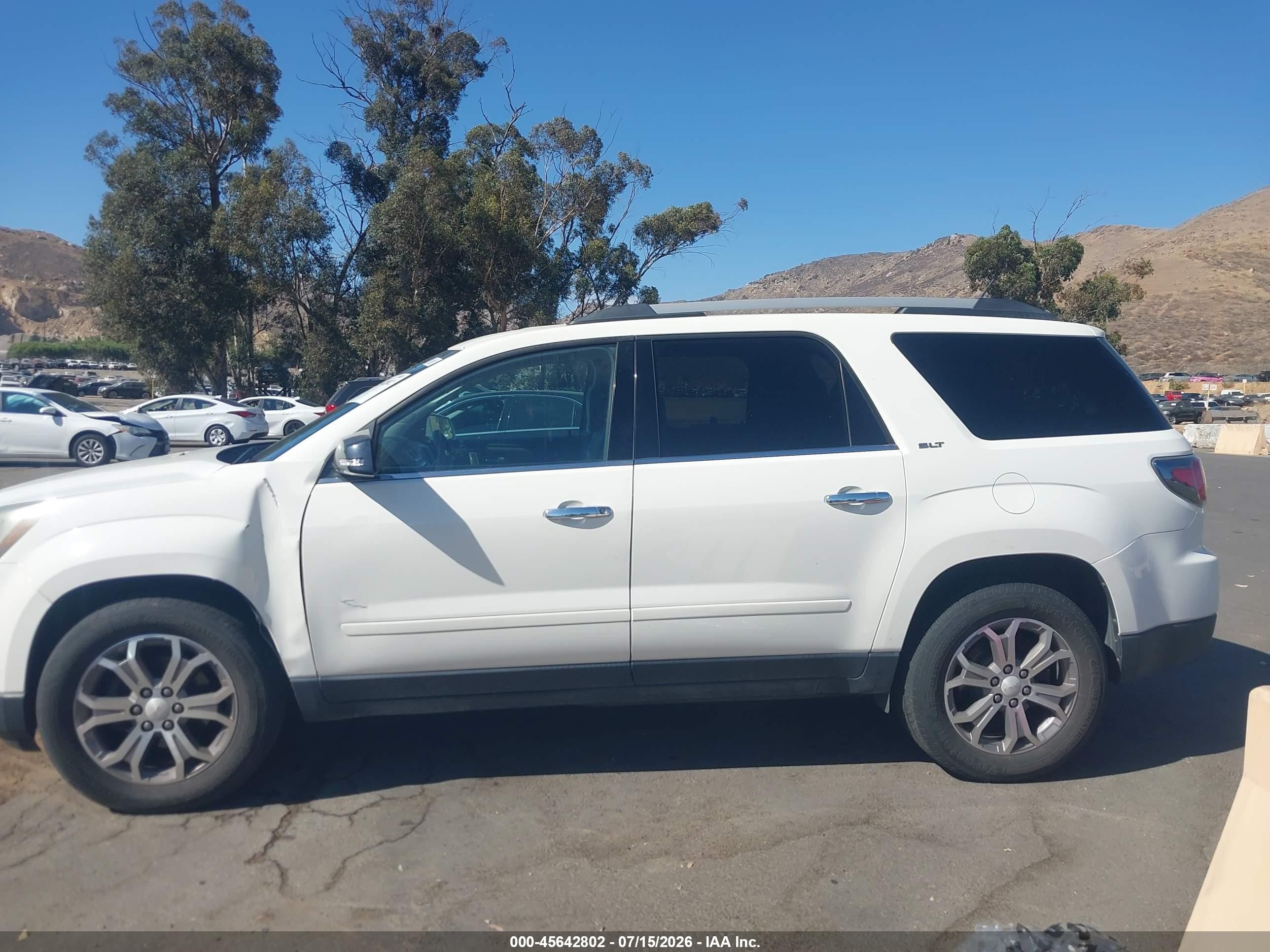 2013 Gmc Acadia Slt-1 White vin: 1GKKVRKDXDJ128393