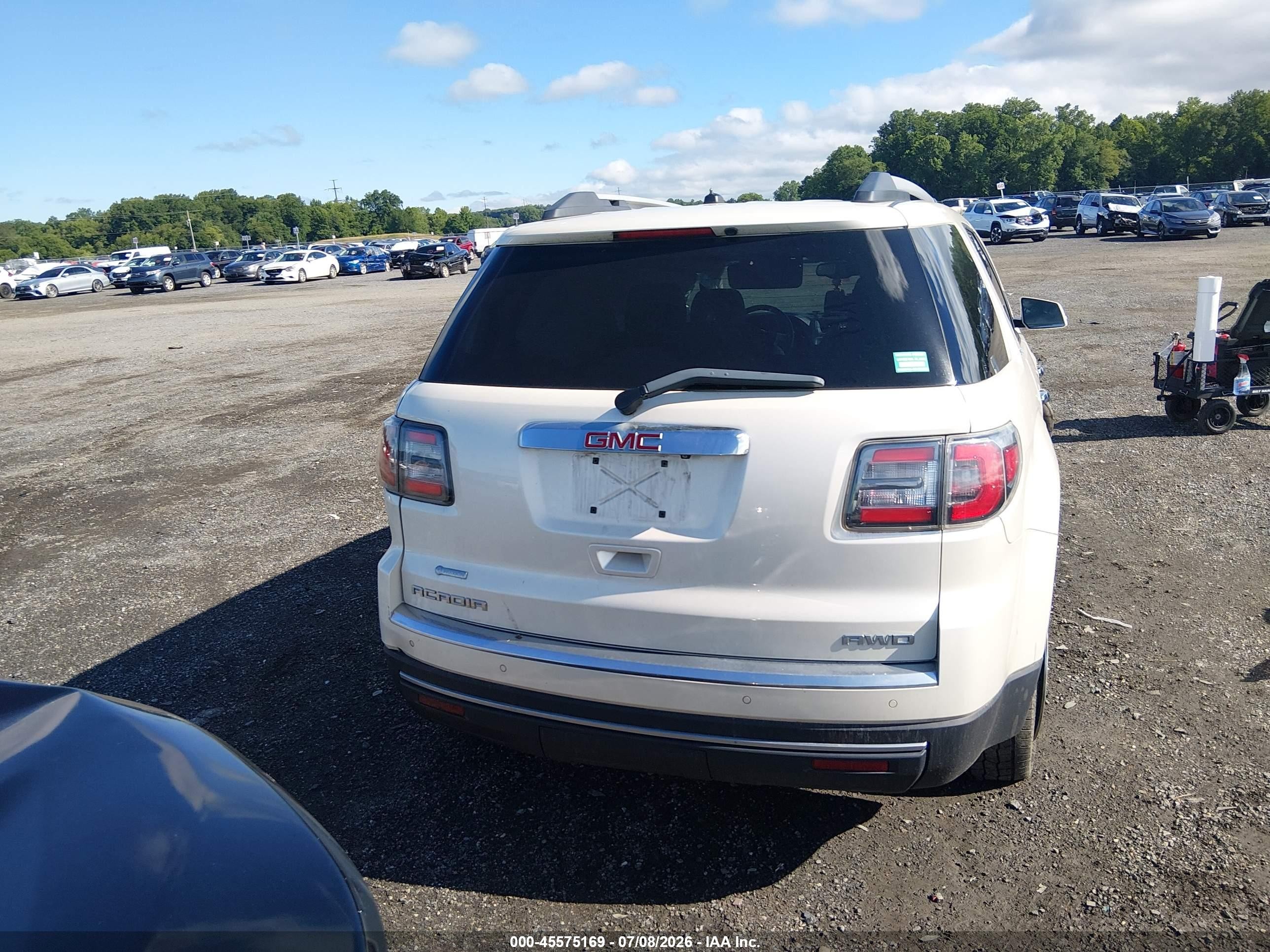 2013 Gmc Acadia Slt-1 White vin: 1GKKVRKDXDJ178579