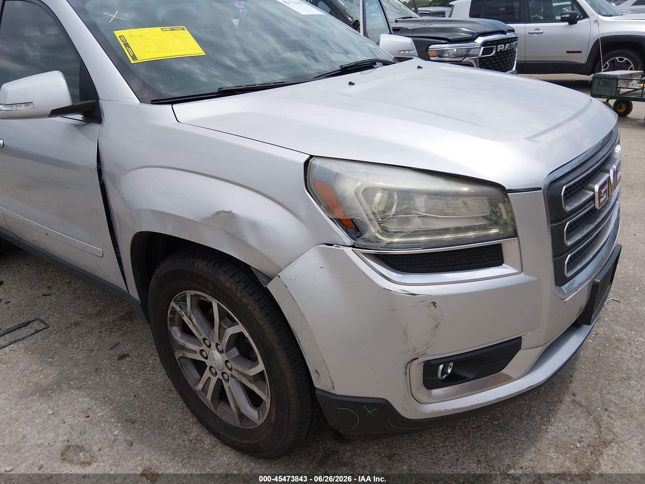 2013 Gmc Acadia Slt-1 Silver vin: 1GKKVRKDXDJ254429