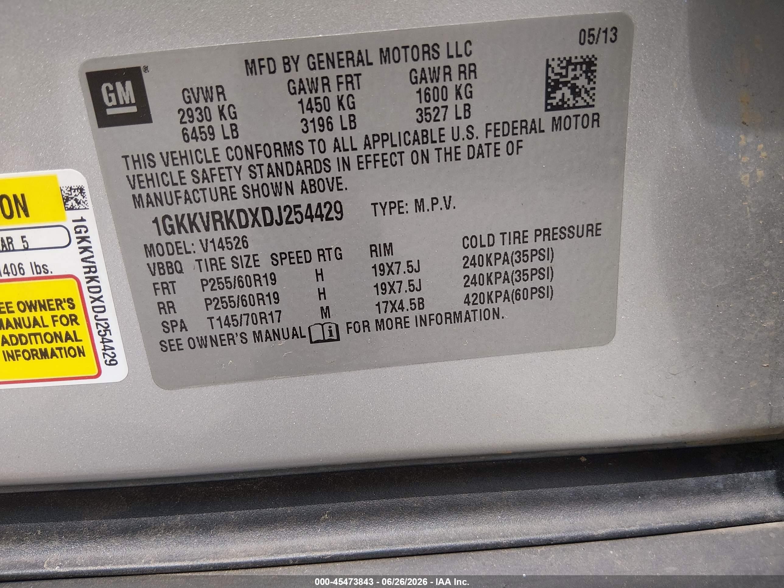 2013 Gmc Acadia Slt-1 Silver vin: 1GKKVRKDXDJ254429