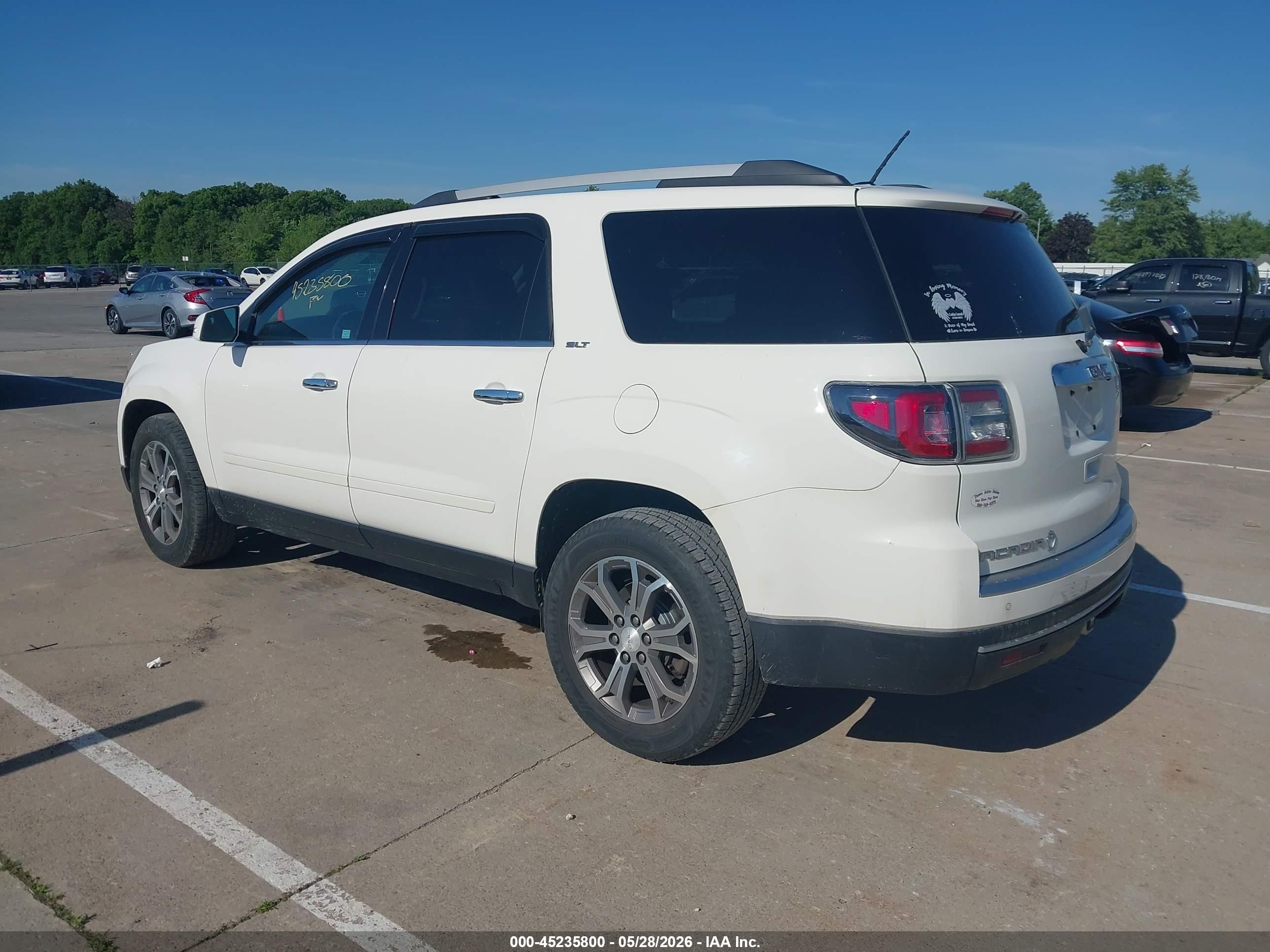2013 Gmc Acadia Slt-1 White vin: 1GKKVRKDXDJ260506