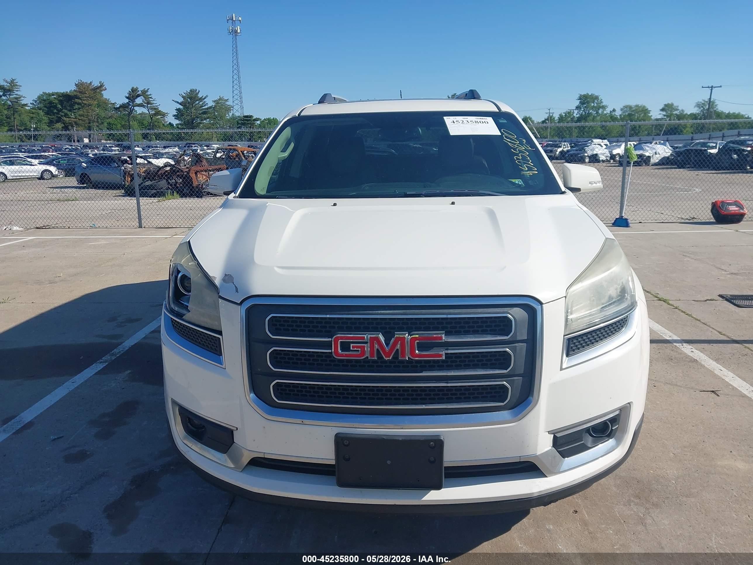 2013 Gmc Acadia Slt-1 White vin: 1GKKVRKDXDJ260506