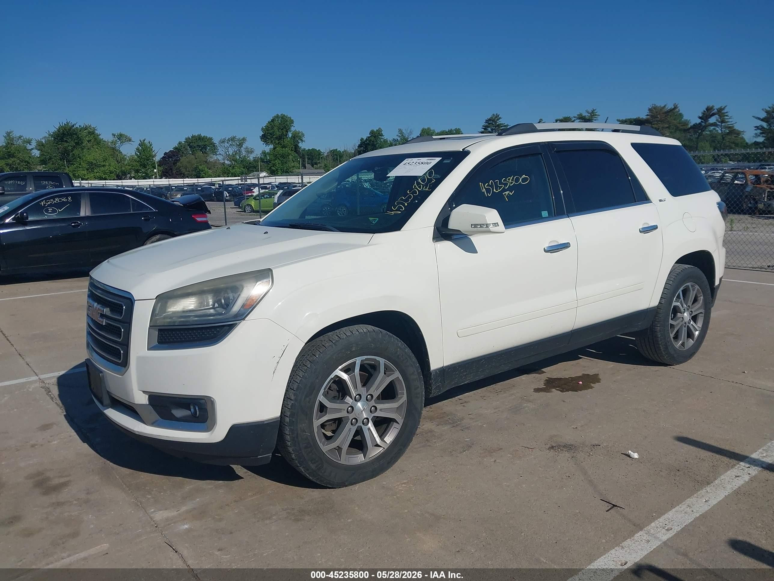 2013 Gmc Acadia Slt-1 White vin: 1GKKVRKDXDJ260506