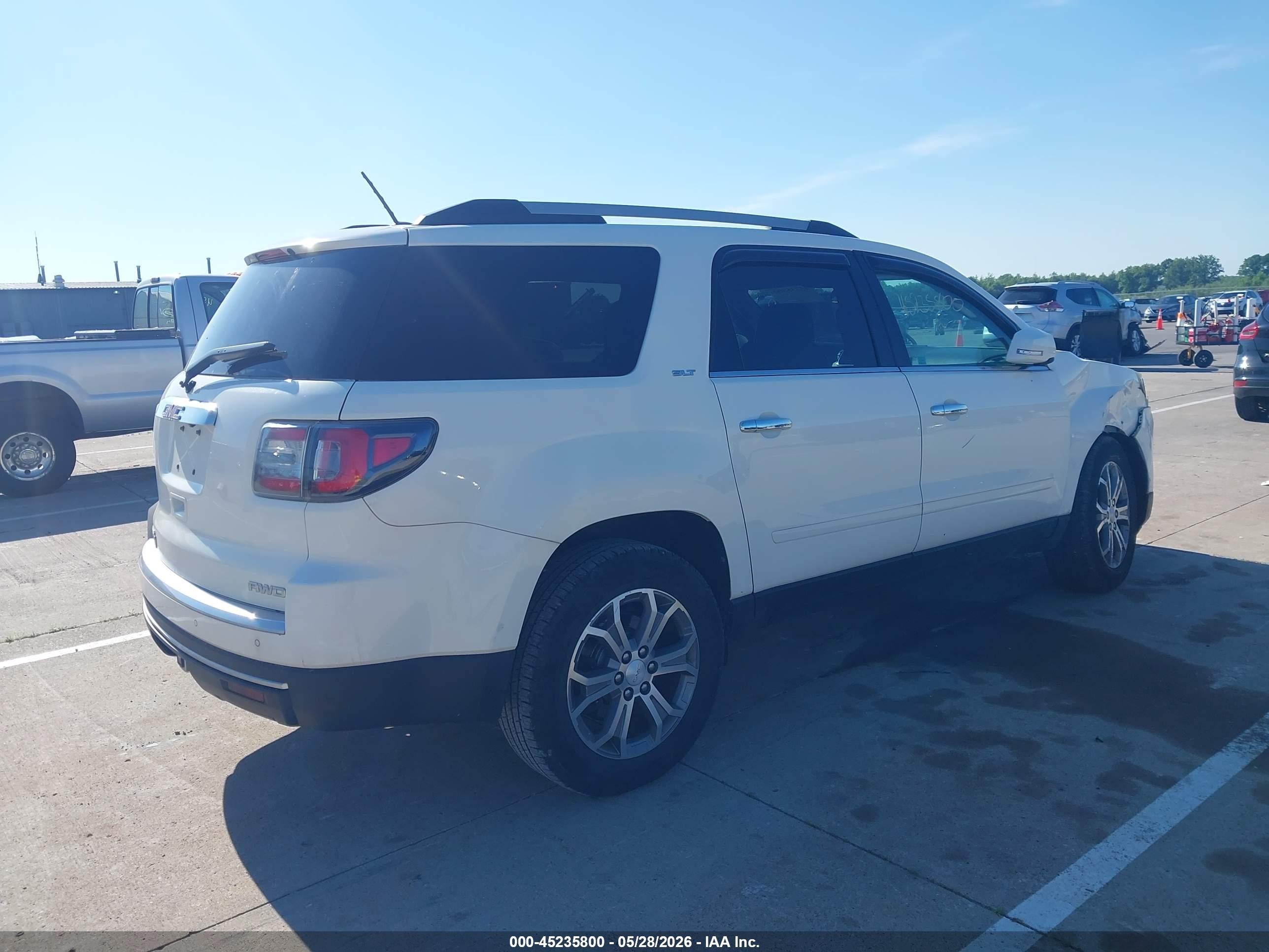 2013 Gmc Acadia Slt-1 White vin: 1GKKVRKDXDJ260506