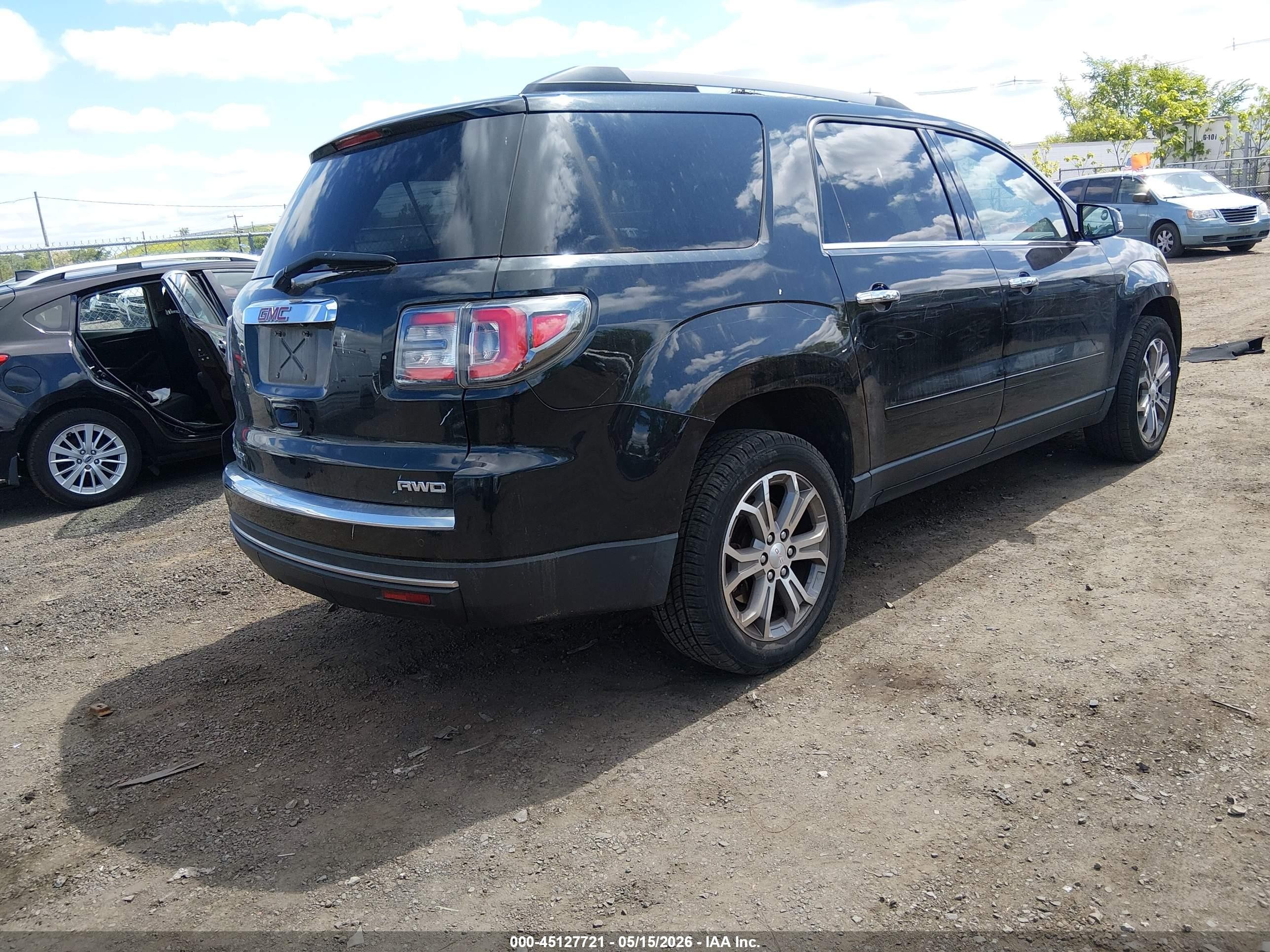 2014 Gmc Acadia Slt-1 Black vin: 1GKKVRKDXEJ251659
