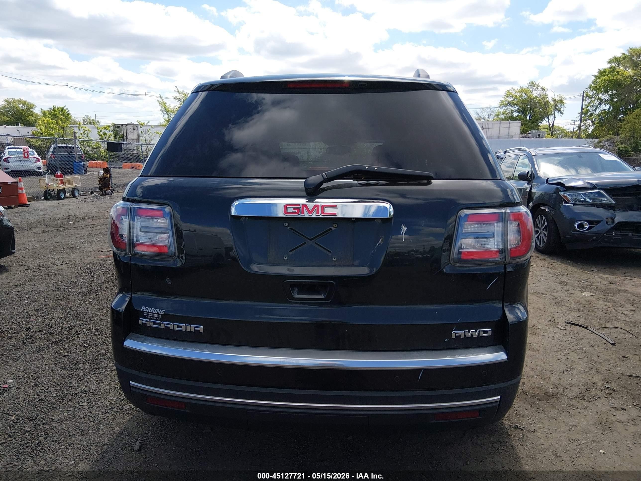 2014 Gmc Acadia Slt-1 Black vin: 1GKKVRKDXEJ251659