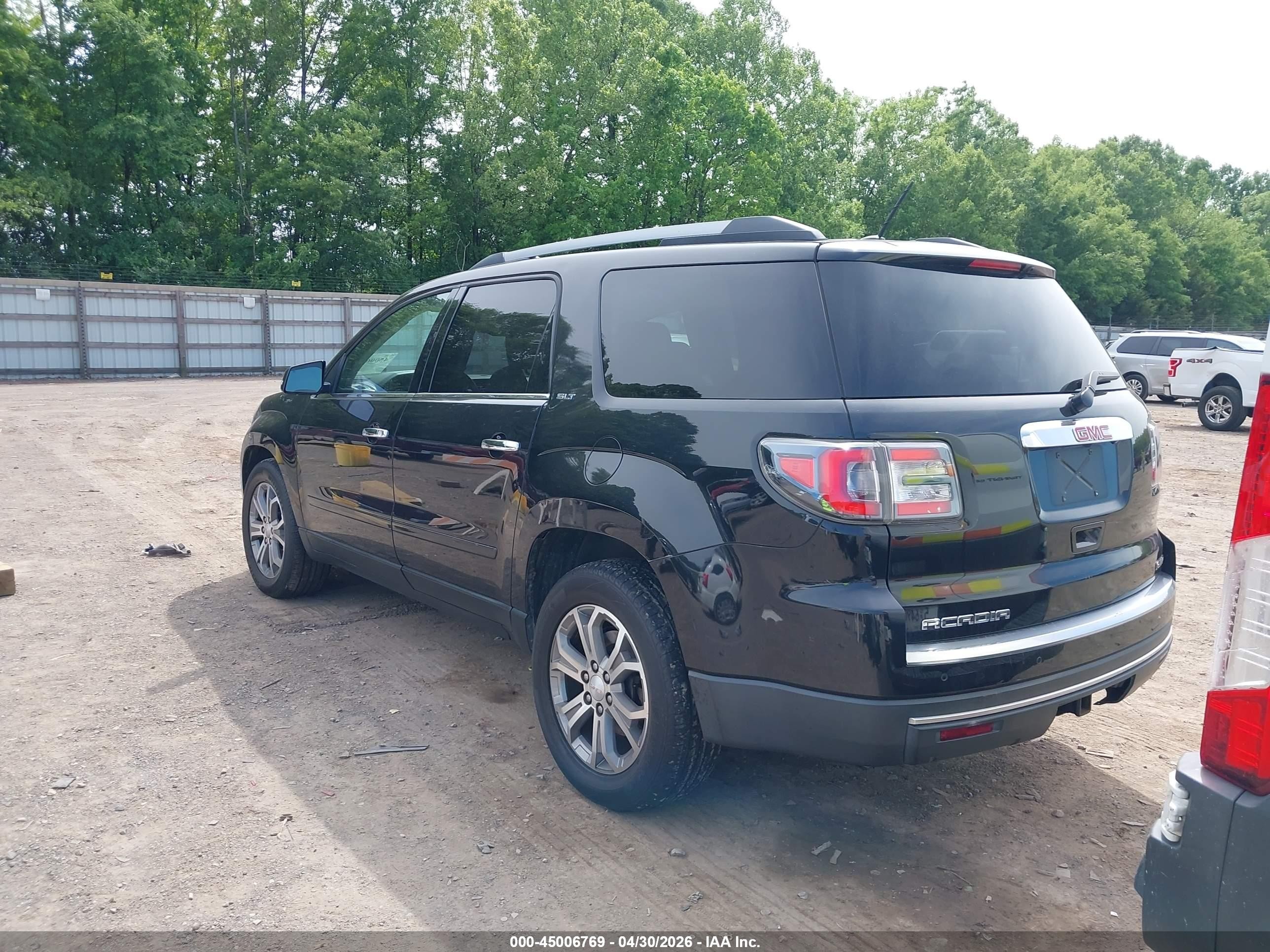 2015 Gmc Acadia Slt-1 Black vin: 1GKKVRKDXFJ202236